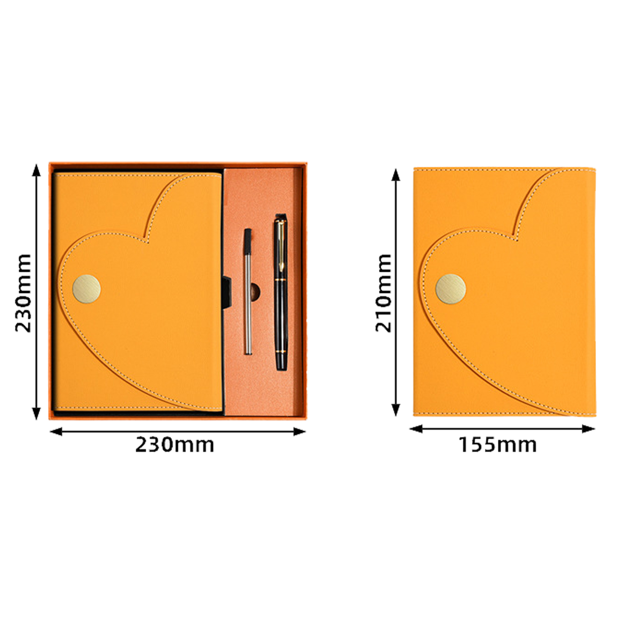 Stylish Heart - Motif Leather Notebook 5