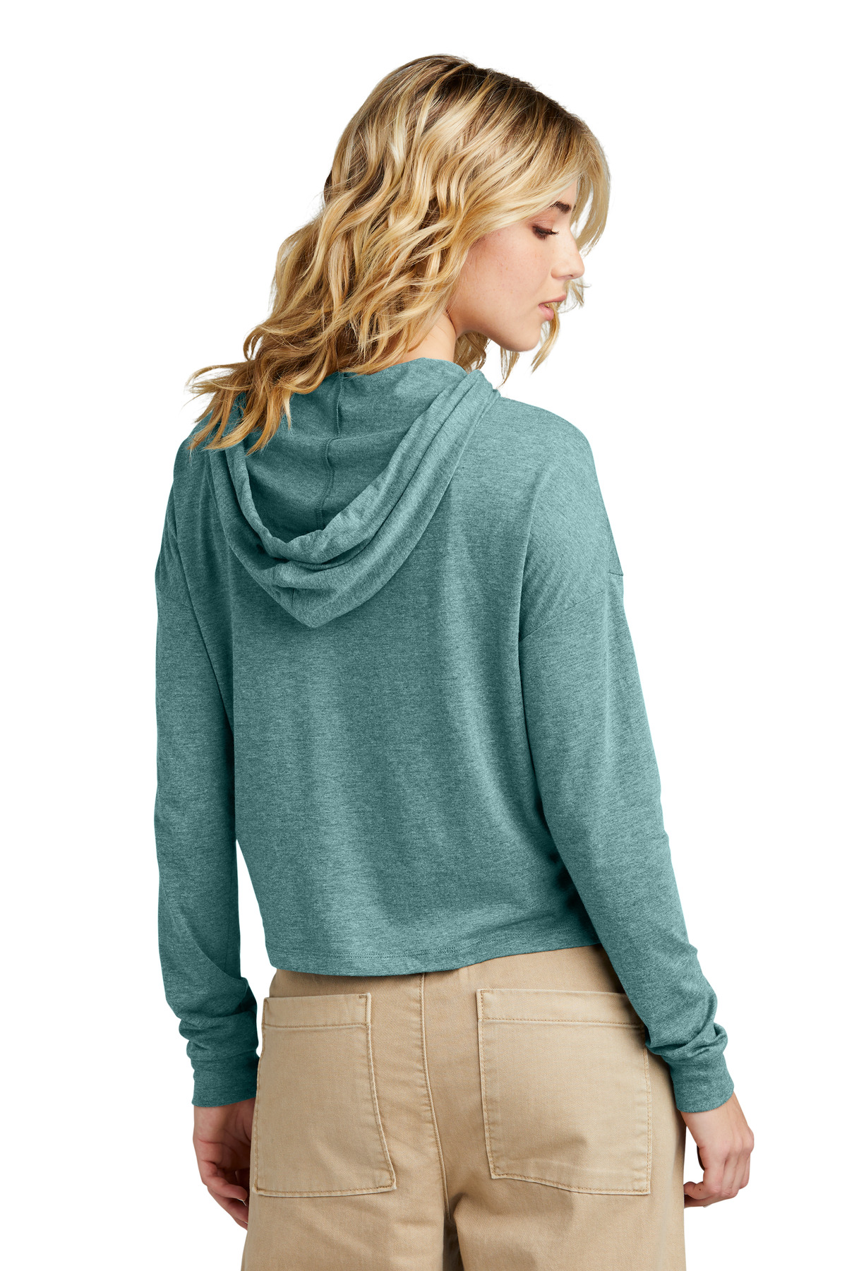 District Women's Perfect Tri Midi Long Sleeve Hoodie DT1390L 48