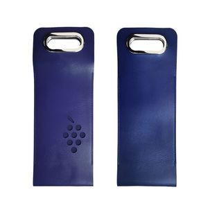 Buckled PU Leather Wine Bag With Window And Metal Handles 2