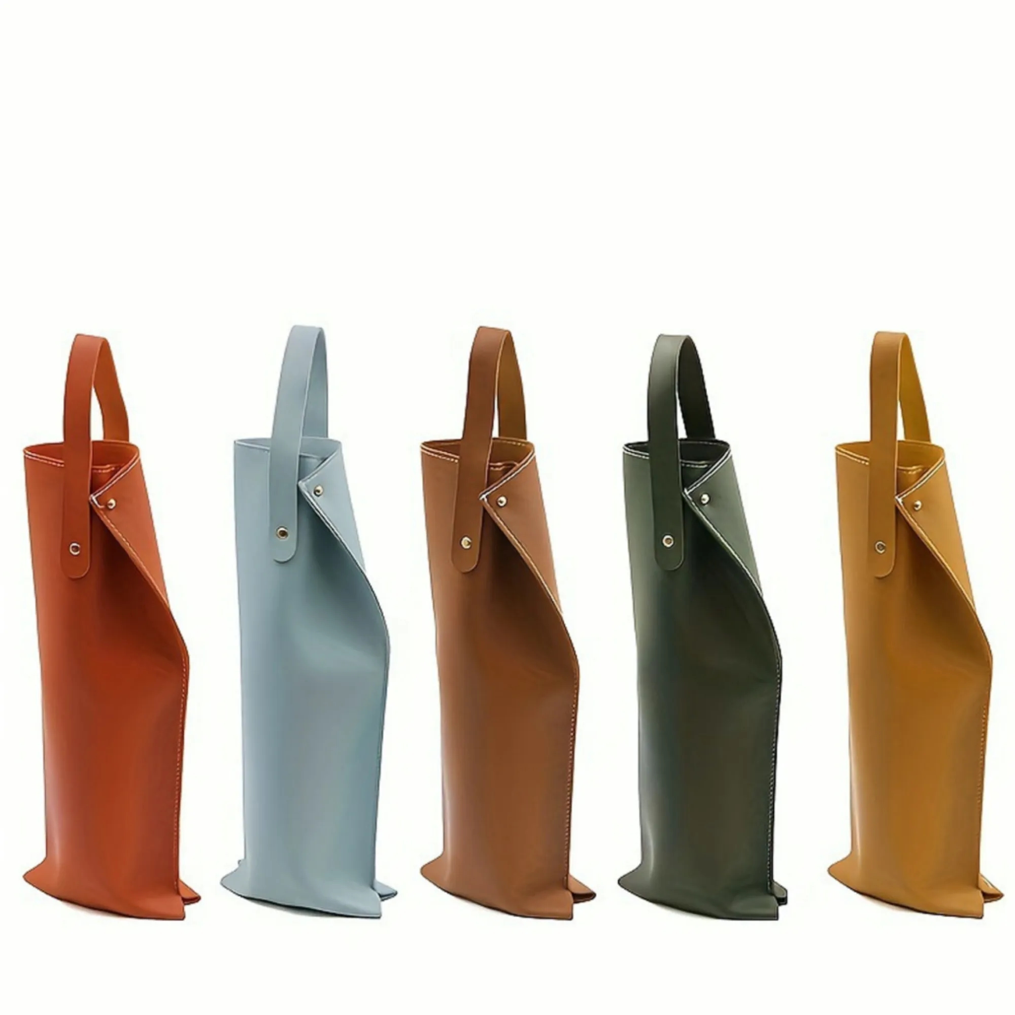 Leather Single Wine Tote Bag Bottle Carrier Holder 4