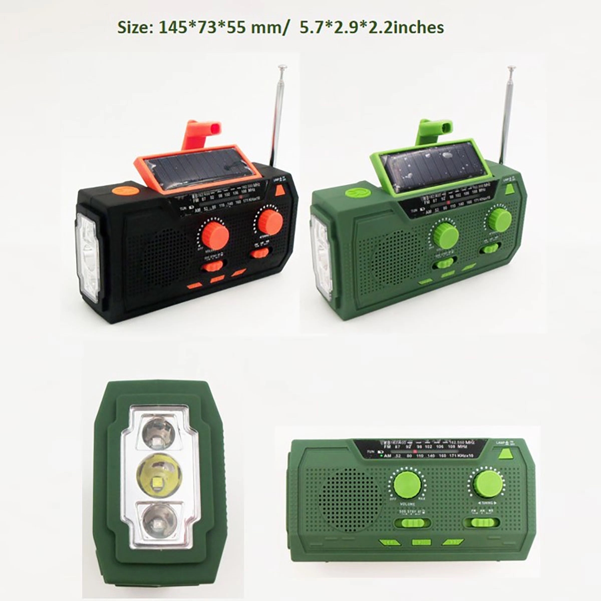 Emergency Weather Radios With Hand Crank Solar Charging 4