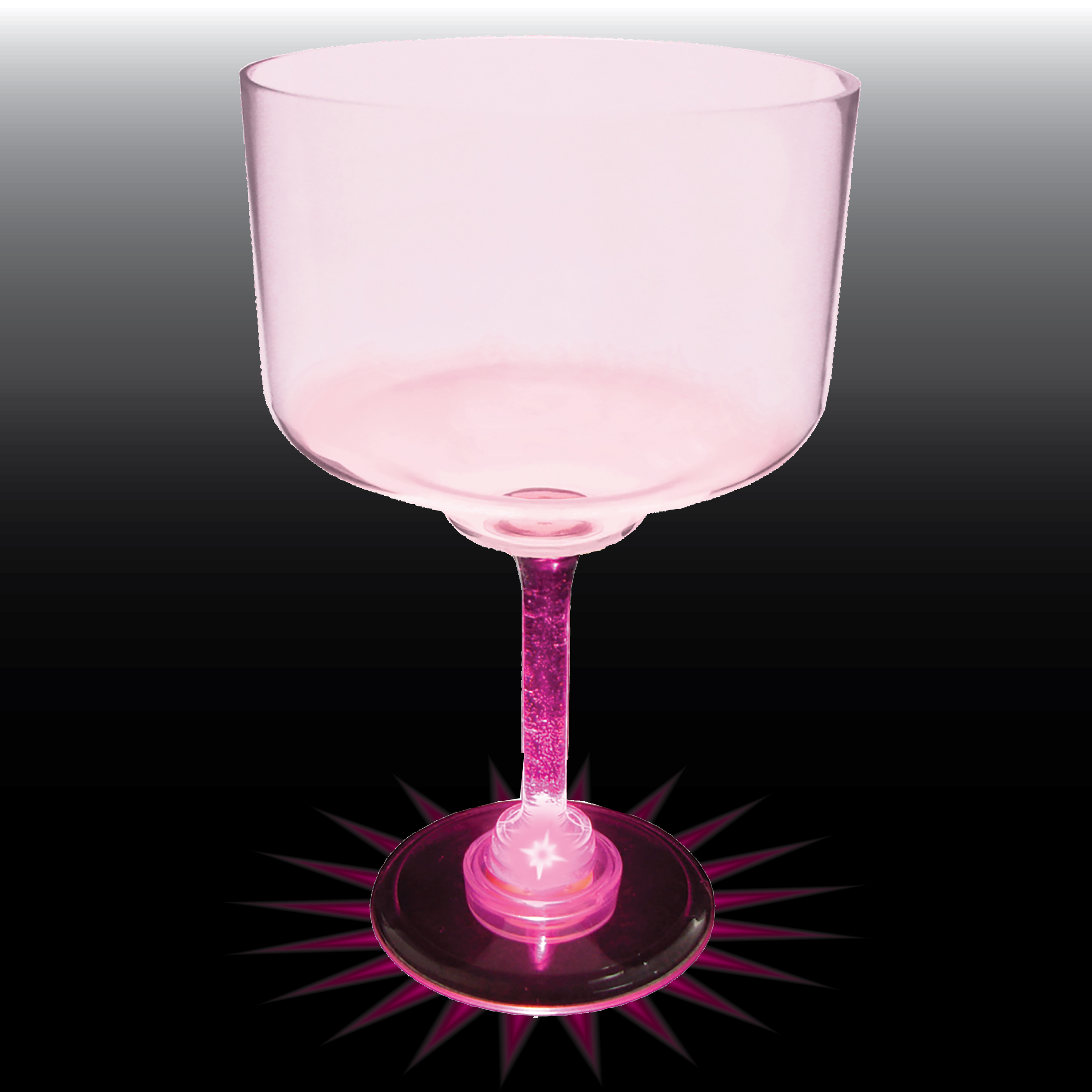 18oz Light Up Standard Stem Plastic Margarita Glass 4