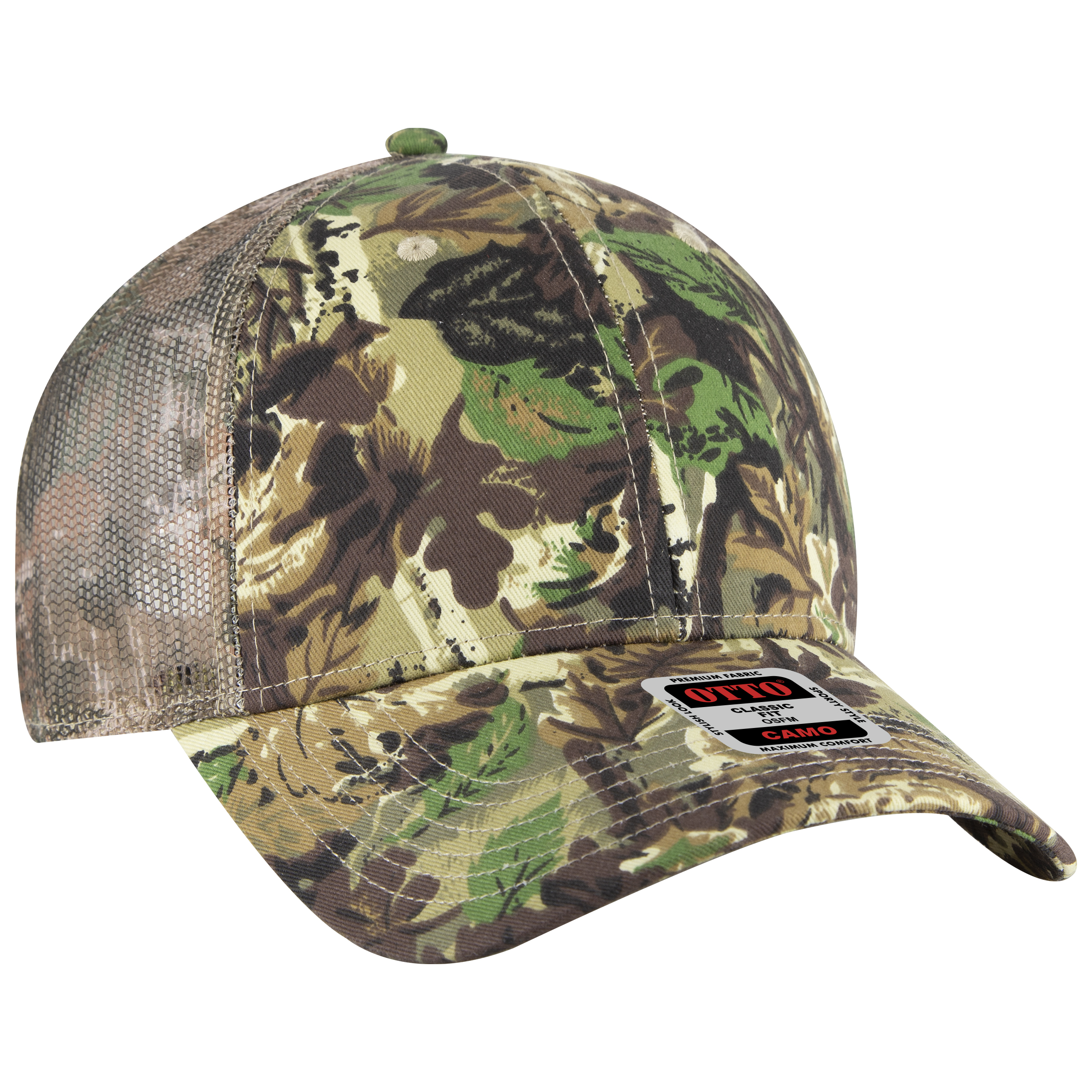 OTTO CAP® Camouflage 6 Panel Low Profile Mesh Back Trucker Hat 4