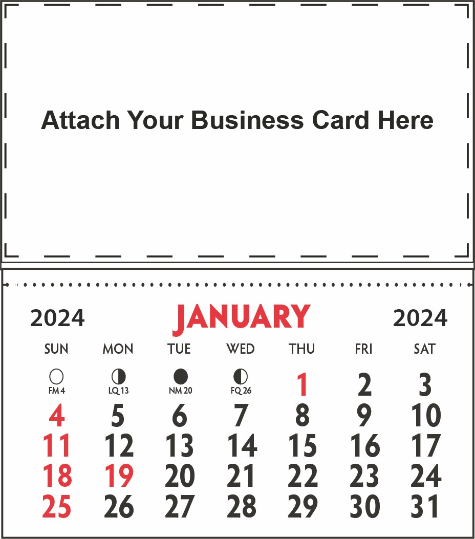 Kwik-Stik Business Card Calendar 1