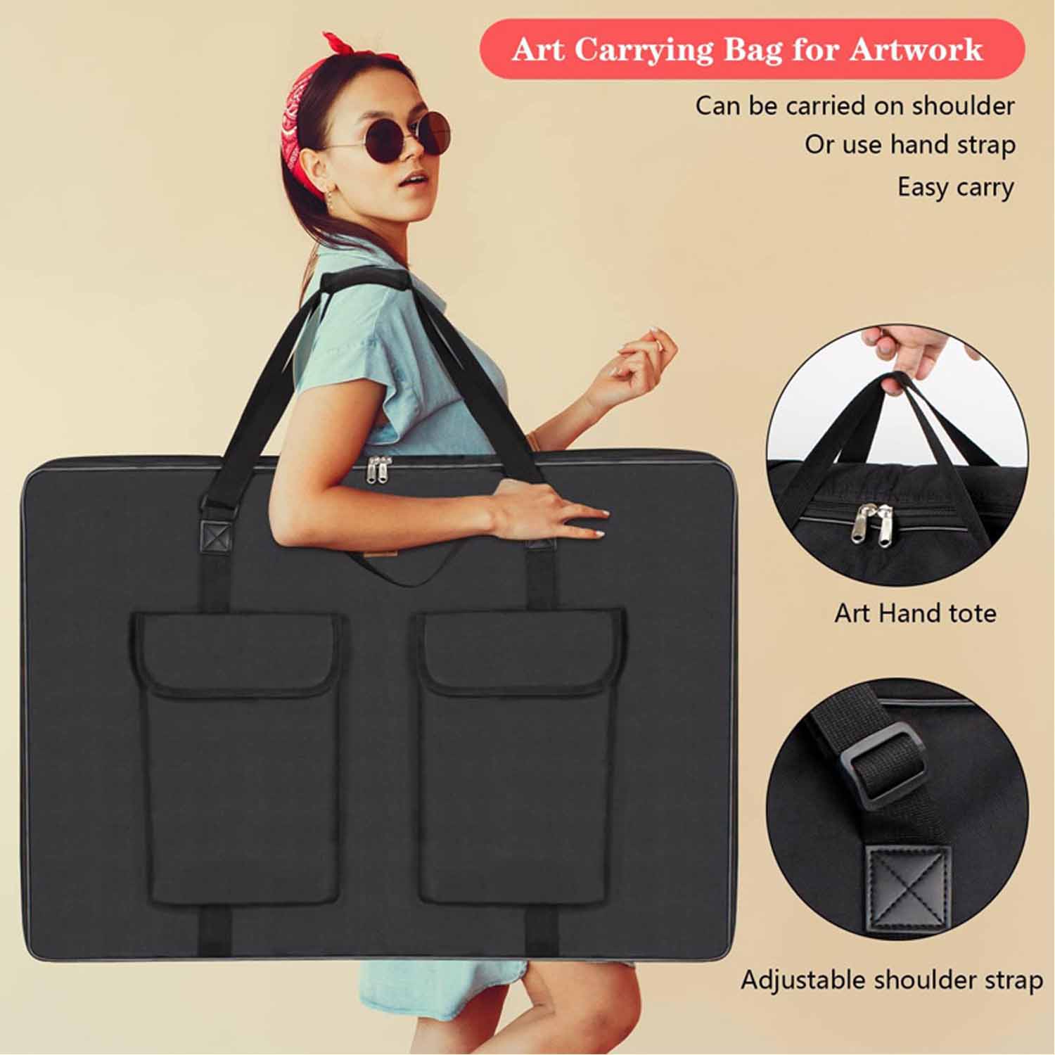 Portable shoulder painting sketch kit drawing board bag 1