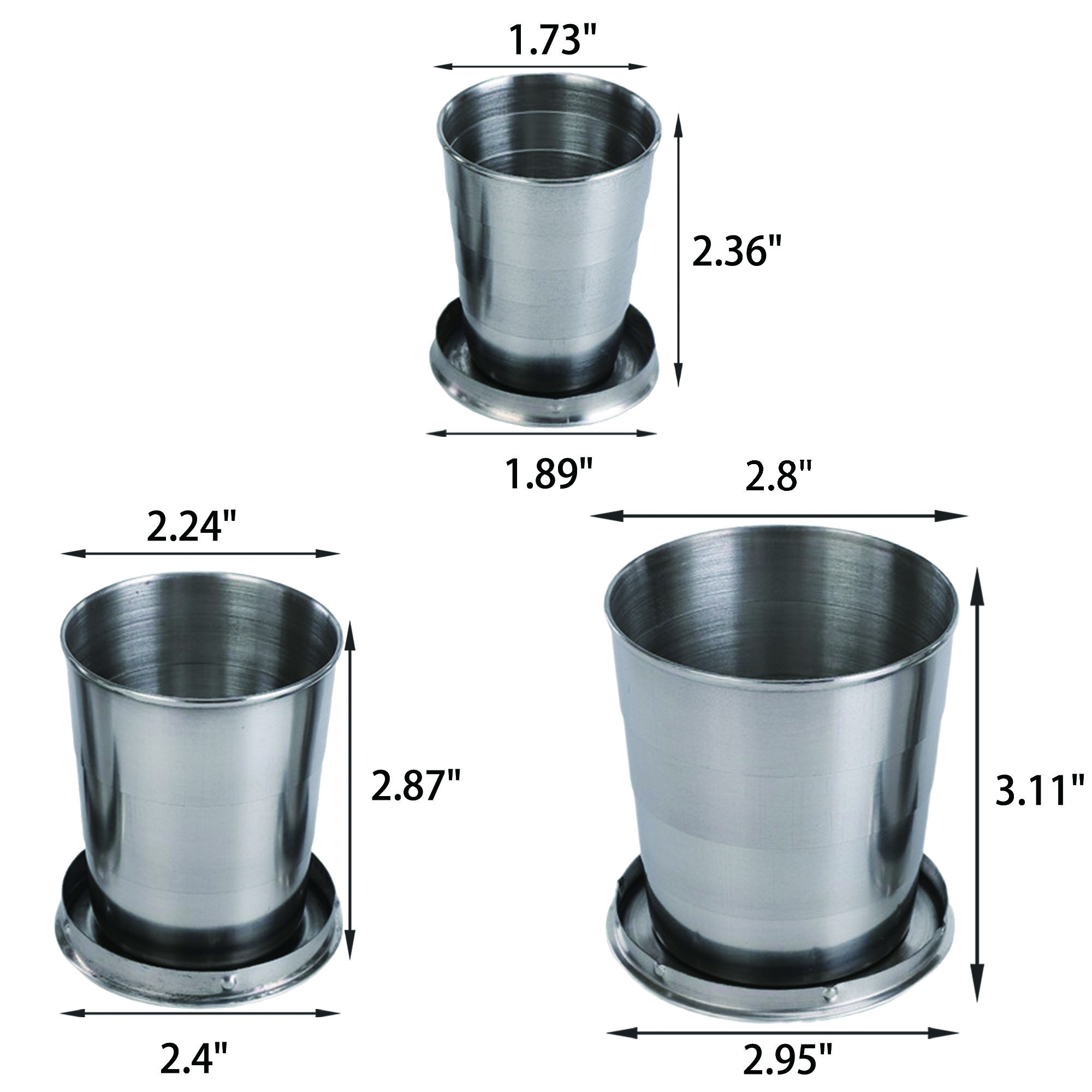 Full Color Stainless Steel Folding cup MOQ50 1