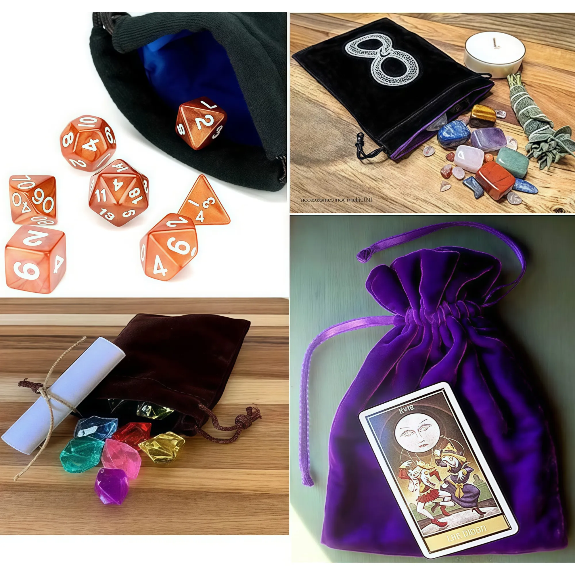 Multi-Purpose Colorful Velvet Gift Bags With Drawstring 3