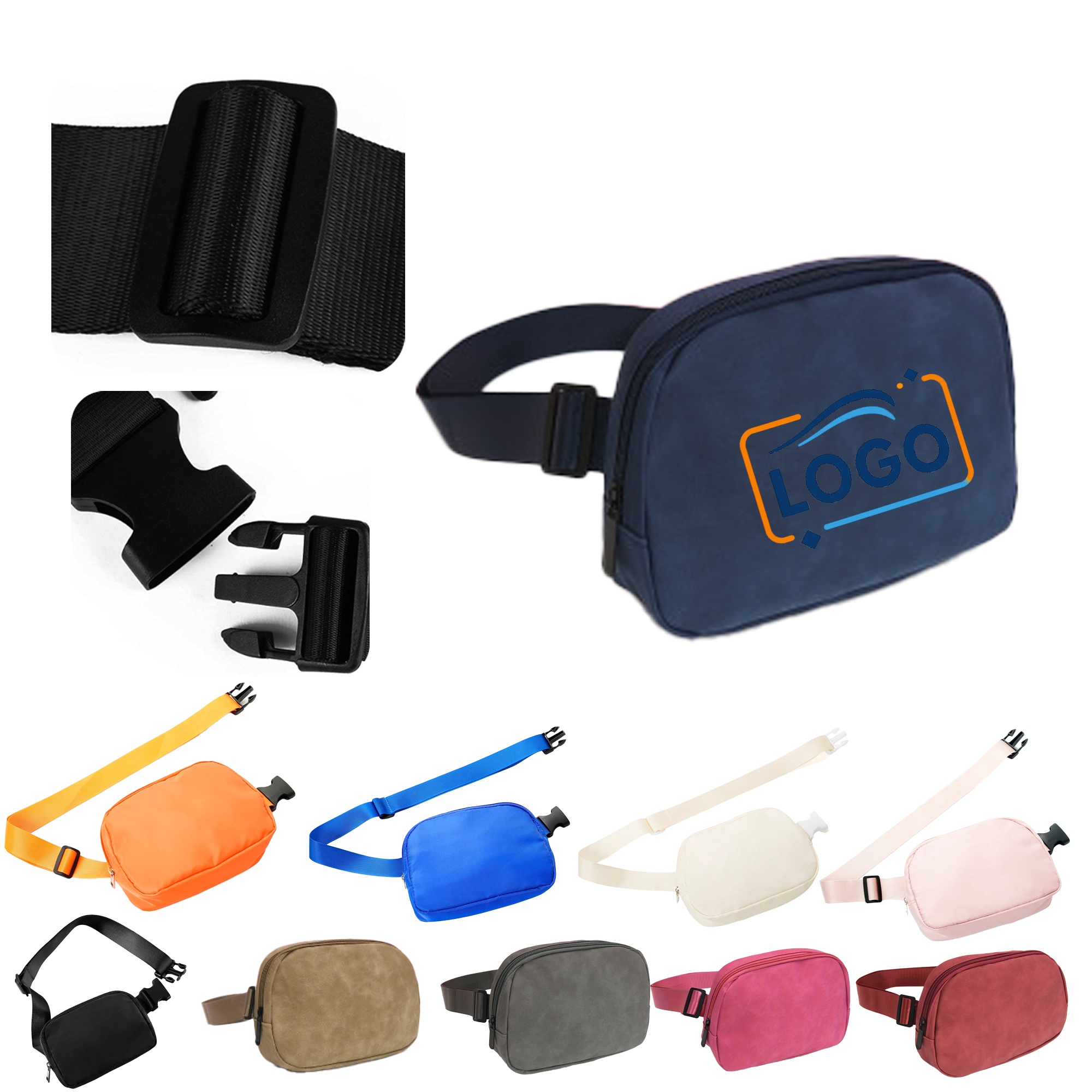 Custom Logo Sport Fanny Pack for Travel or Outdoors 3