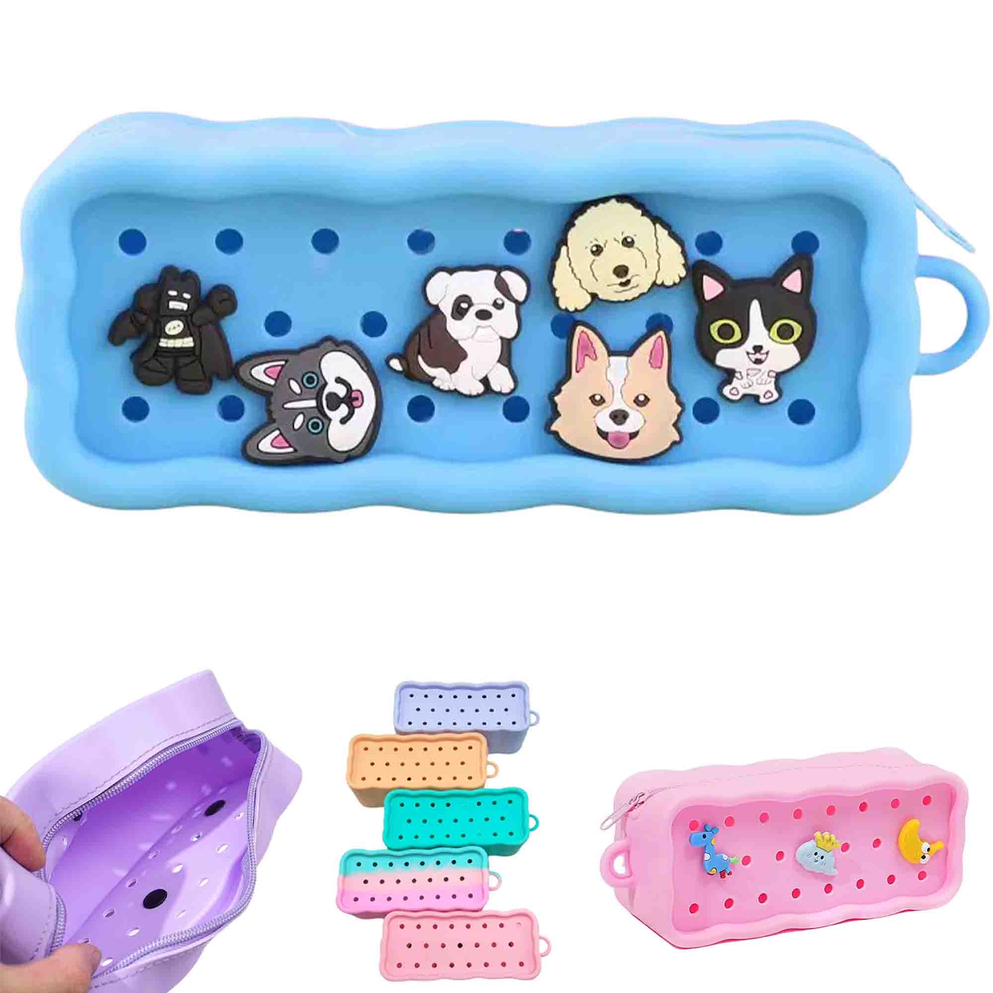 Multi Portable Soft Silicone Zipper Organizer Bag With Charm 2