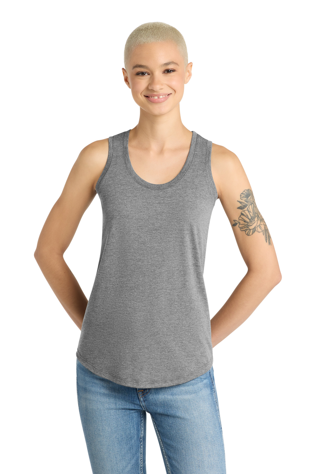 District Women's Perfect Tri Racerback Tank. DM138L 71