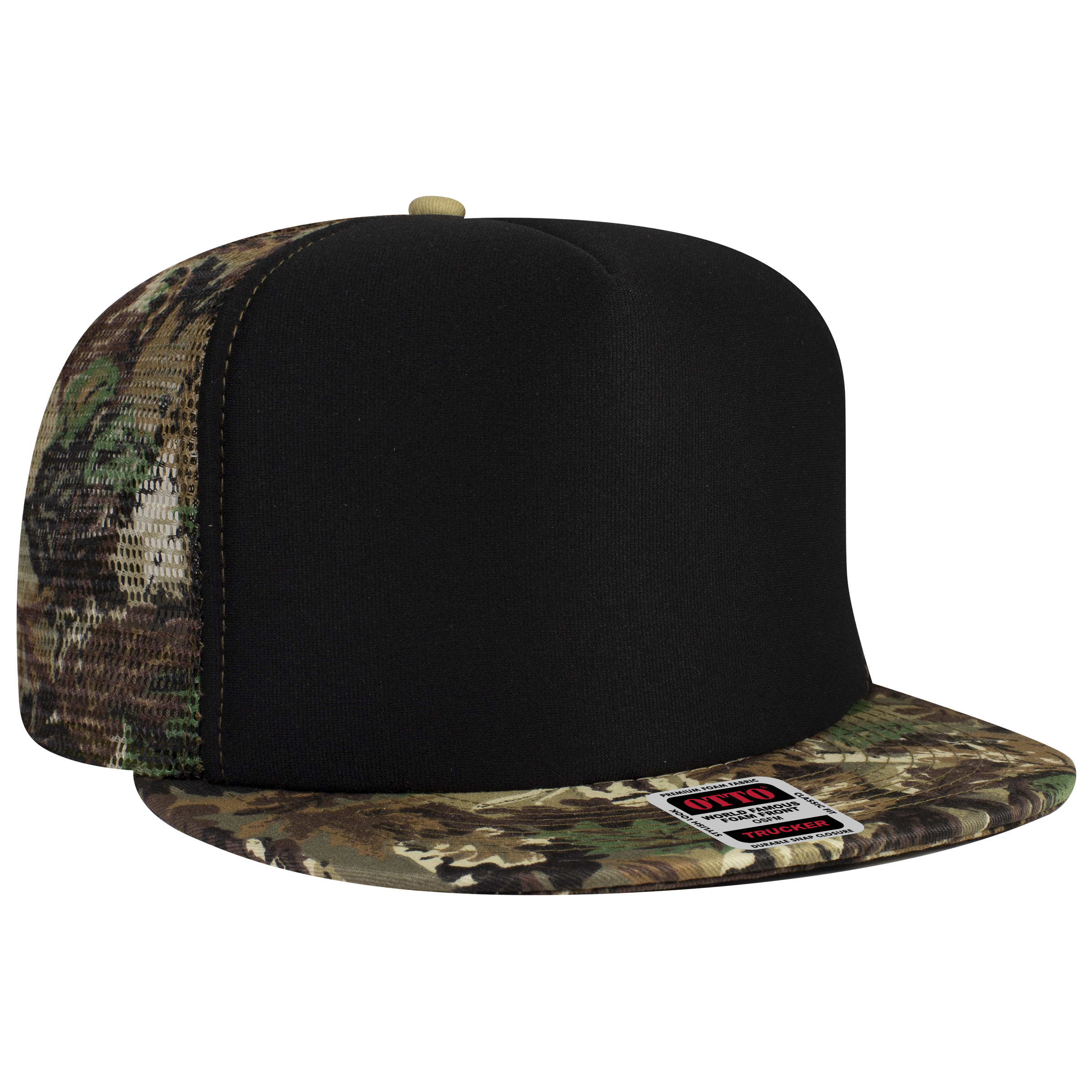 OTTO CAP "OTTO SNAP" 5 Panel High Crown Mesh Back Trucker Snapback Hat