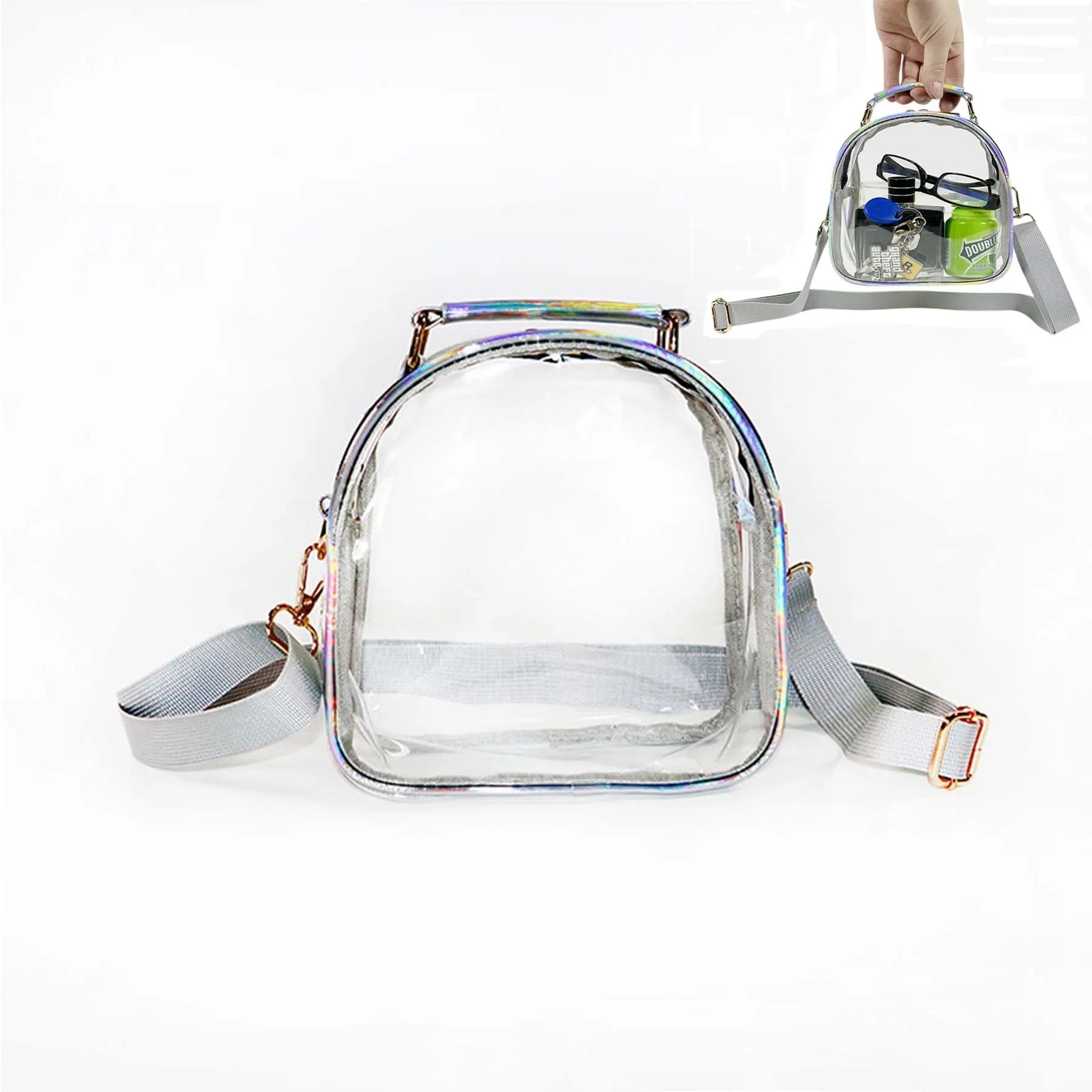 MOQ20 Laser Jelly Clear Sling Bag 4