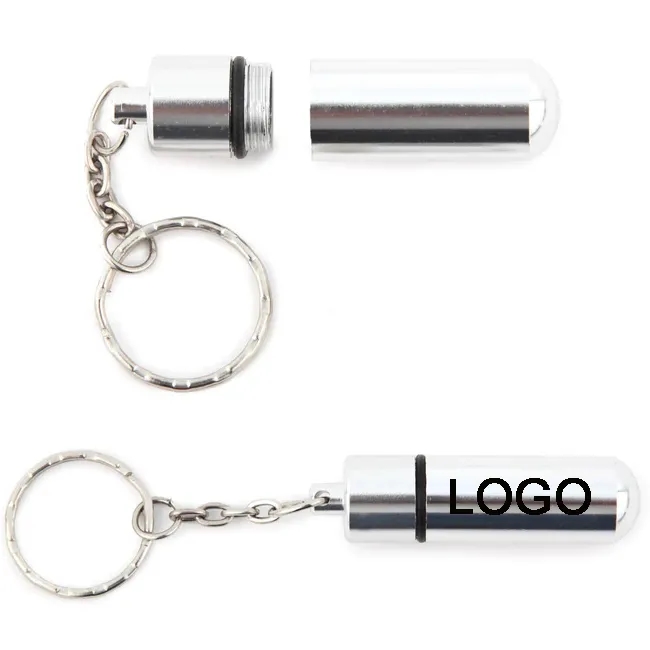 Small Aluminum Pill Tube Keychain 6