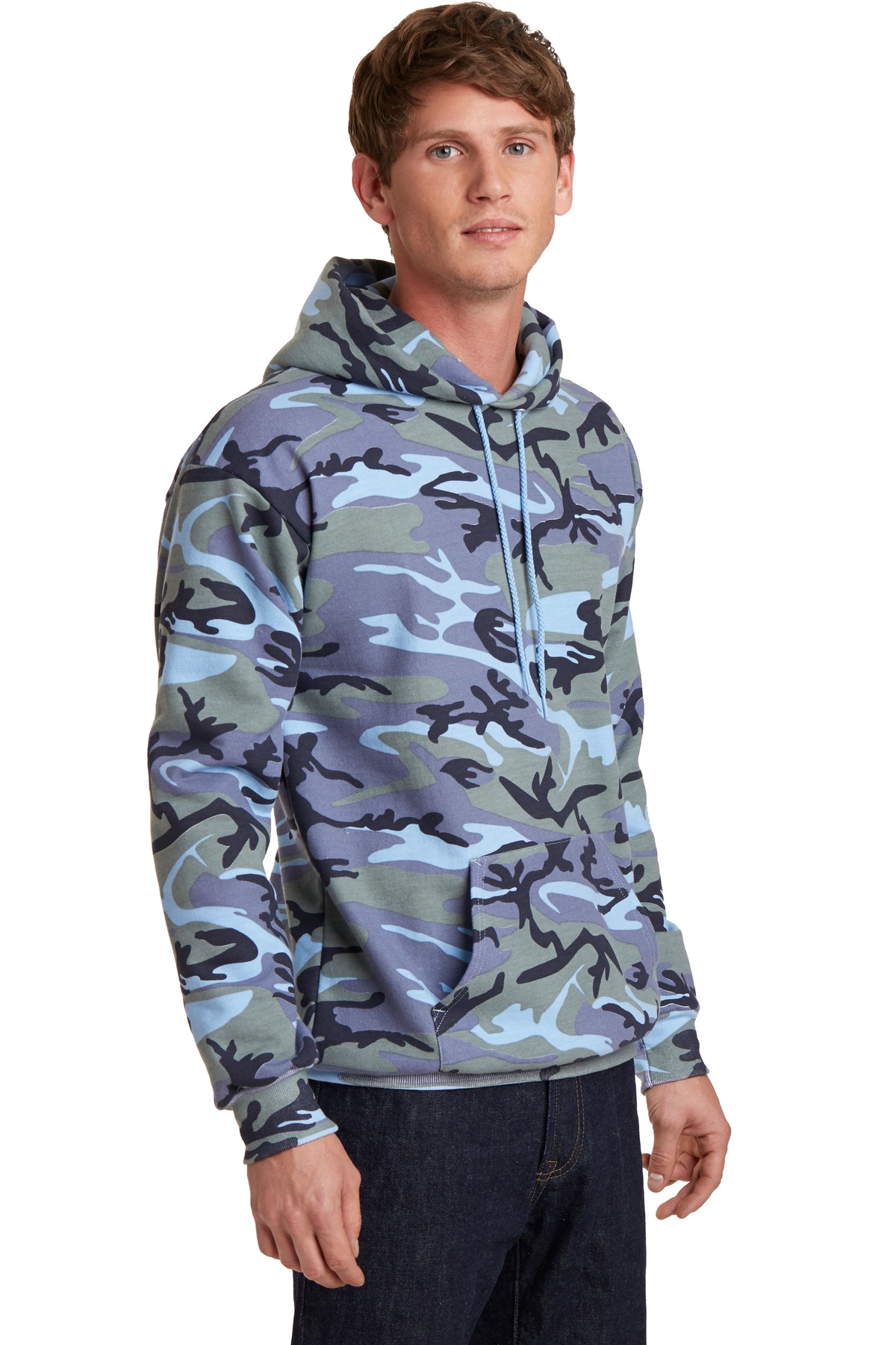Port & Co Core Fleece Camo Pullover Hooded Sweatshirt. PC78HC 4