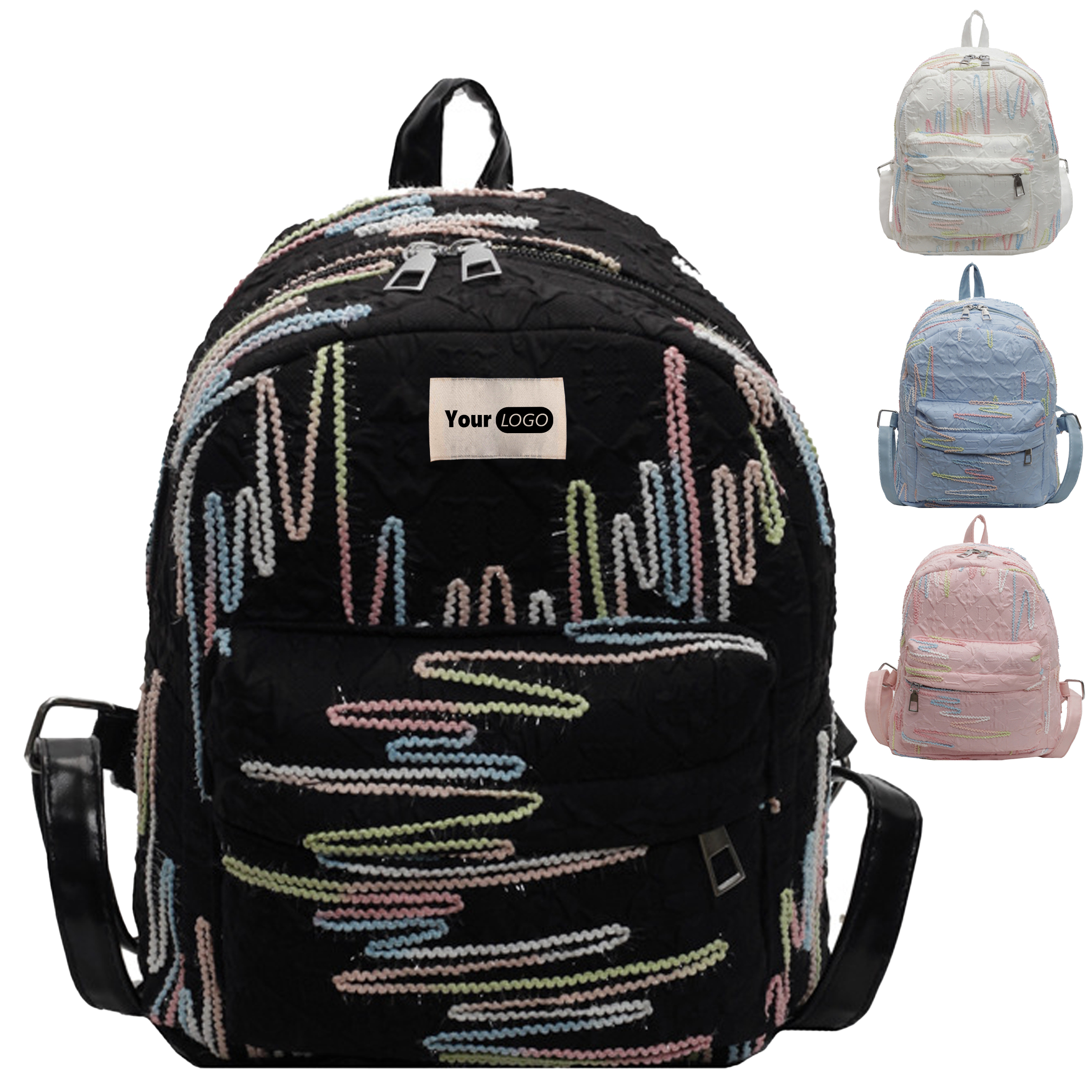 Polyester Simple And Stylish Backpack 3