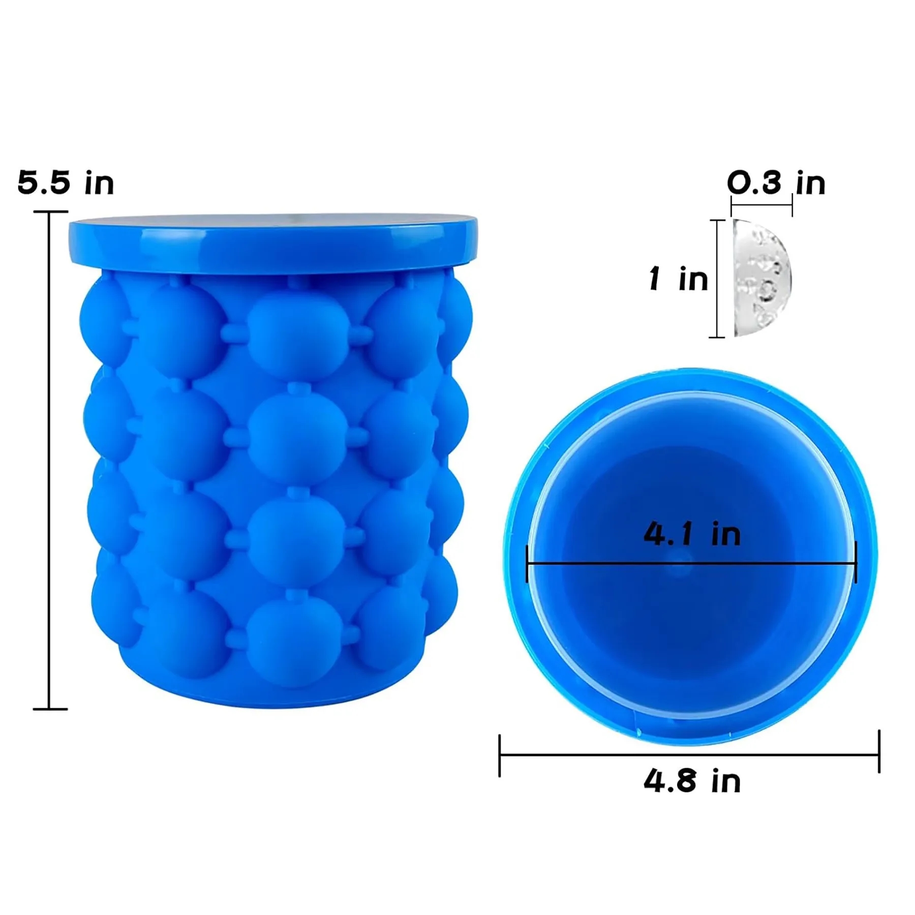 Silicone Ice Bucket Cup with Lid 4
