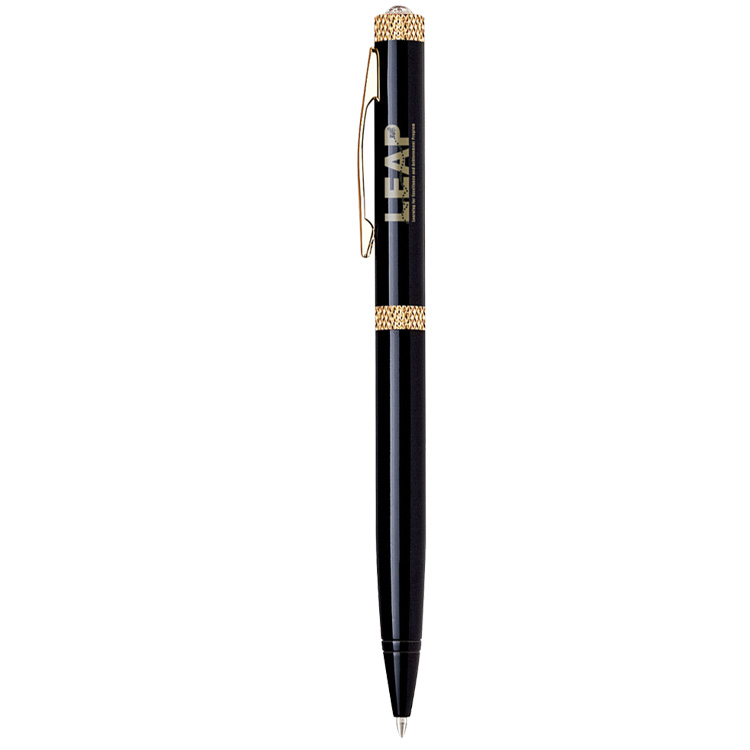 Diamond Crystal On Top Ballpoint Twist Brass Pen 3