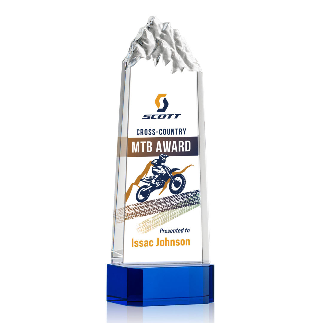 Himalayas VividPrint™ Award on Base - Blue 11