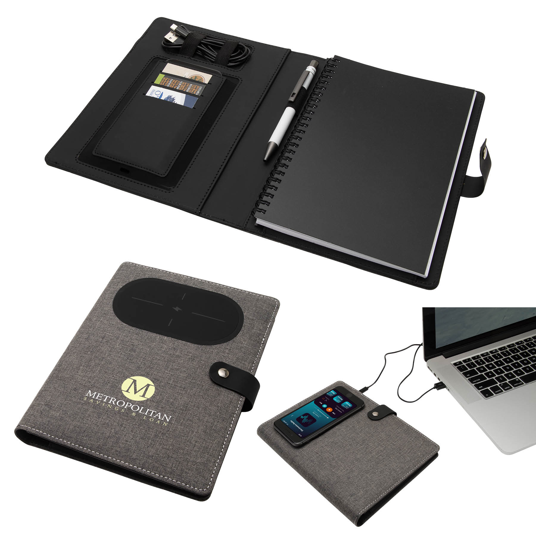 Navigate Notebook w/ Wireless Phone Charger 3