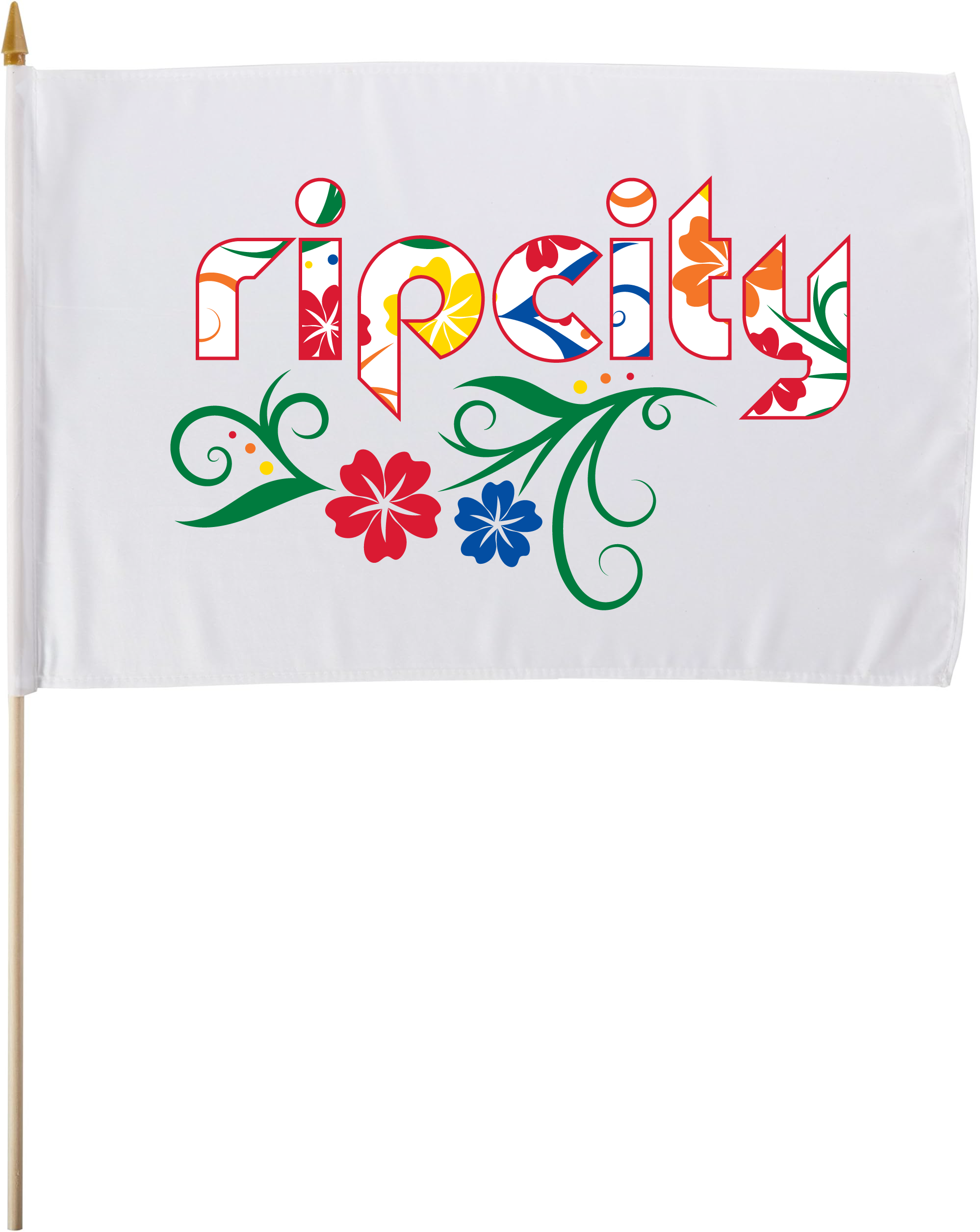 12 in. x 8 in. Custom Hand Held Flag