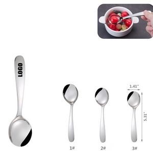 5.31 Inch Silver Dessert Coffee Spoon 6