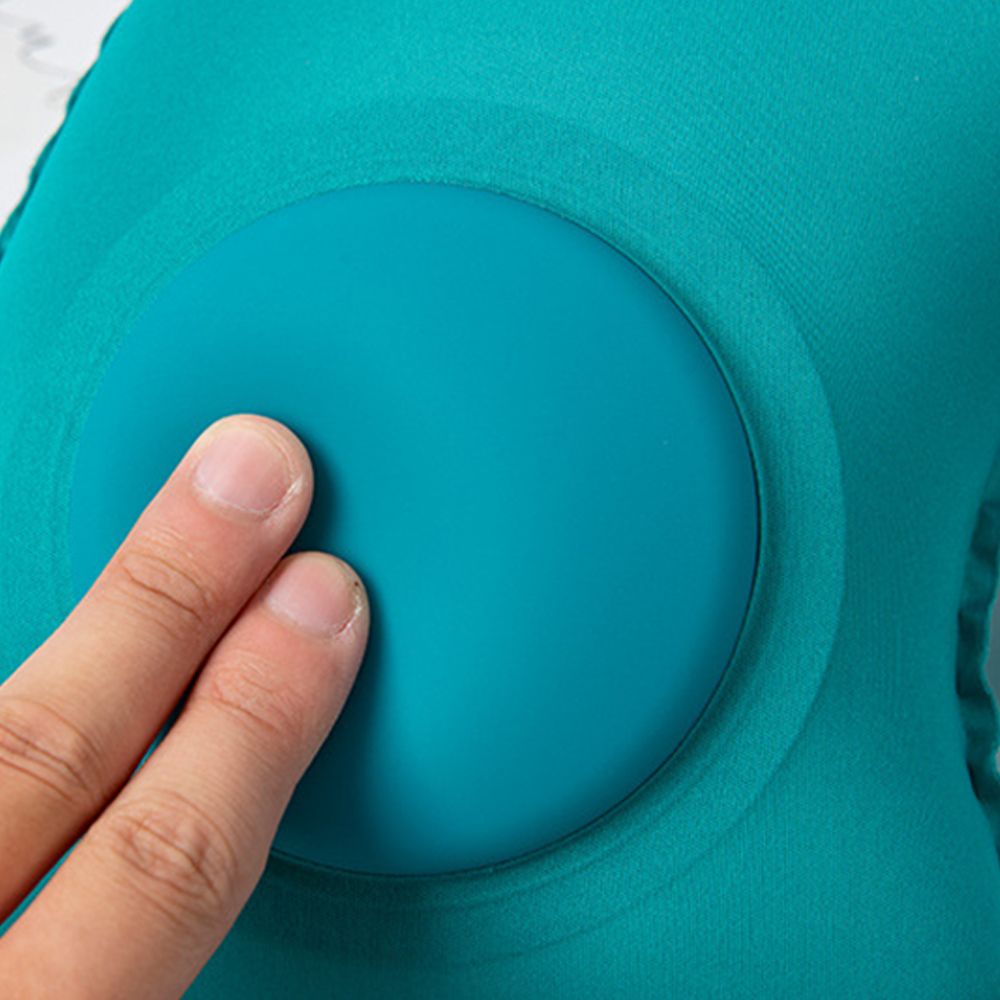 U-type Inflatable folding flocking pillow 5