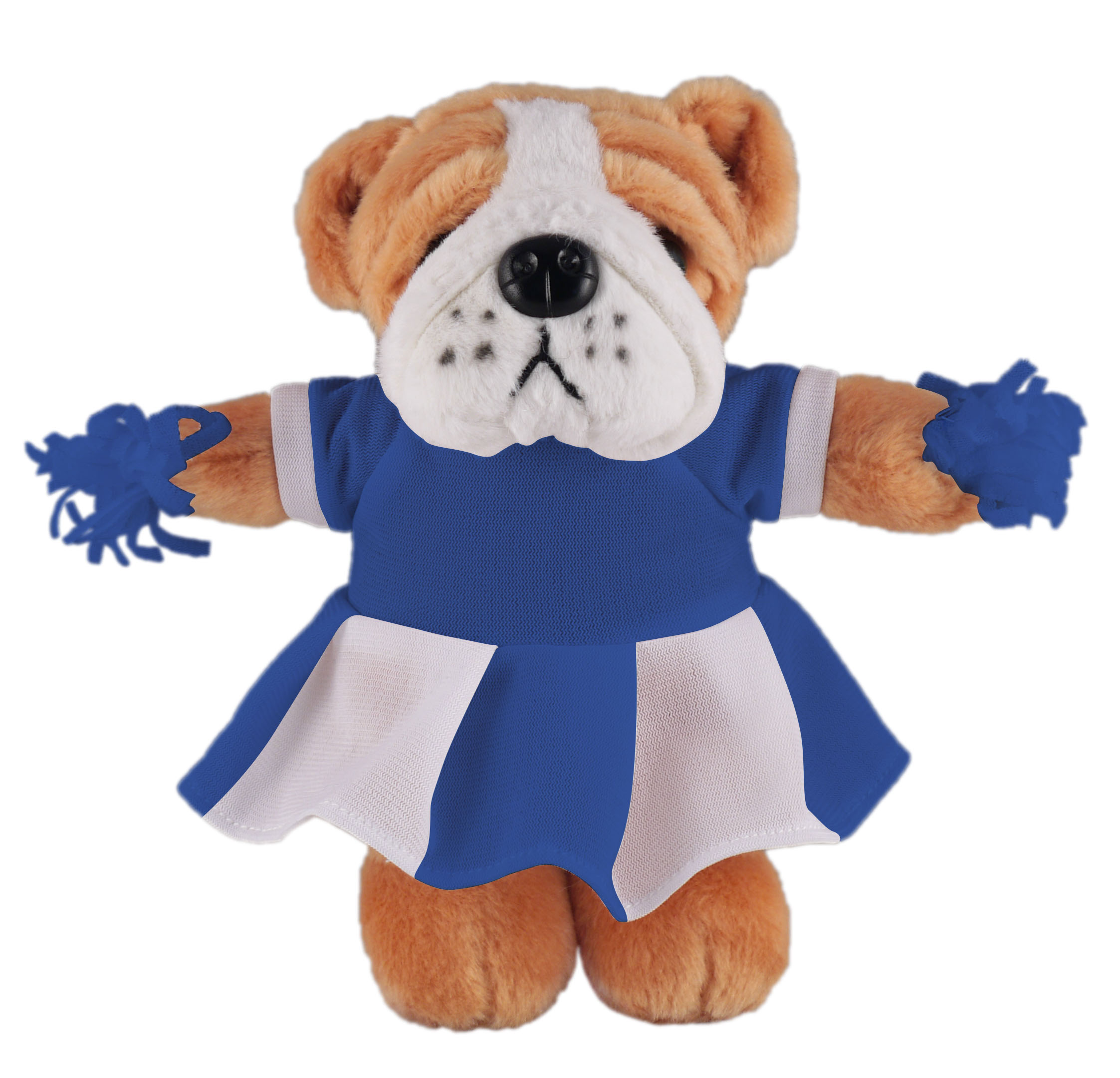 Soft Plush Stuffed Bulldog with Cheerleader Outfit 1
