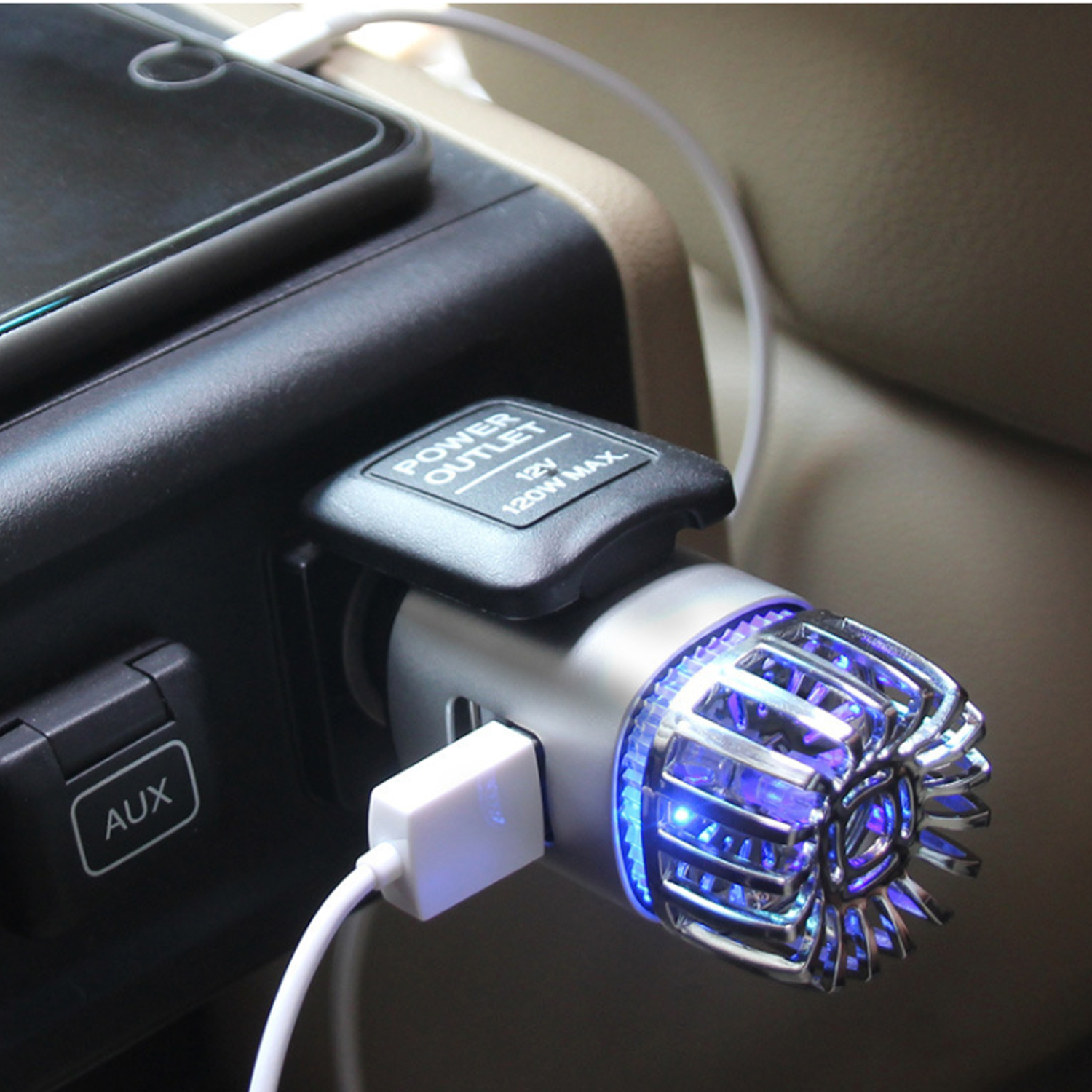 Aluminum Alloy Usb Car Air Purifier 3