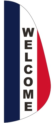 "WELCOME" 3' x 8' Message Feather Flag 1