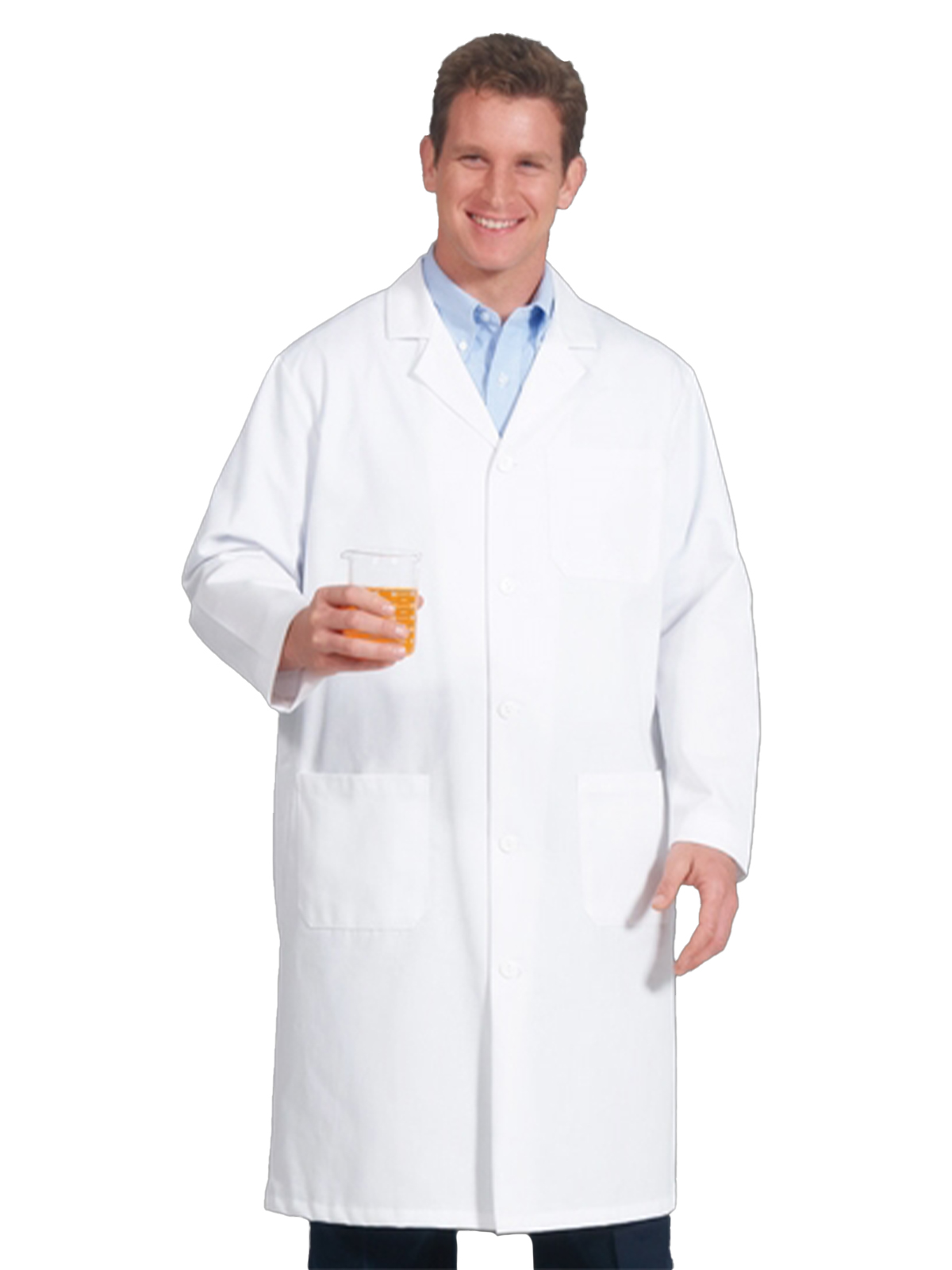 Fashion Seal Lab Coats - Men's Three-Pocket 45" Full-Length Extra Long Lab Coat