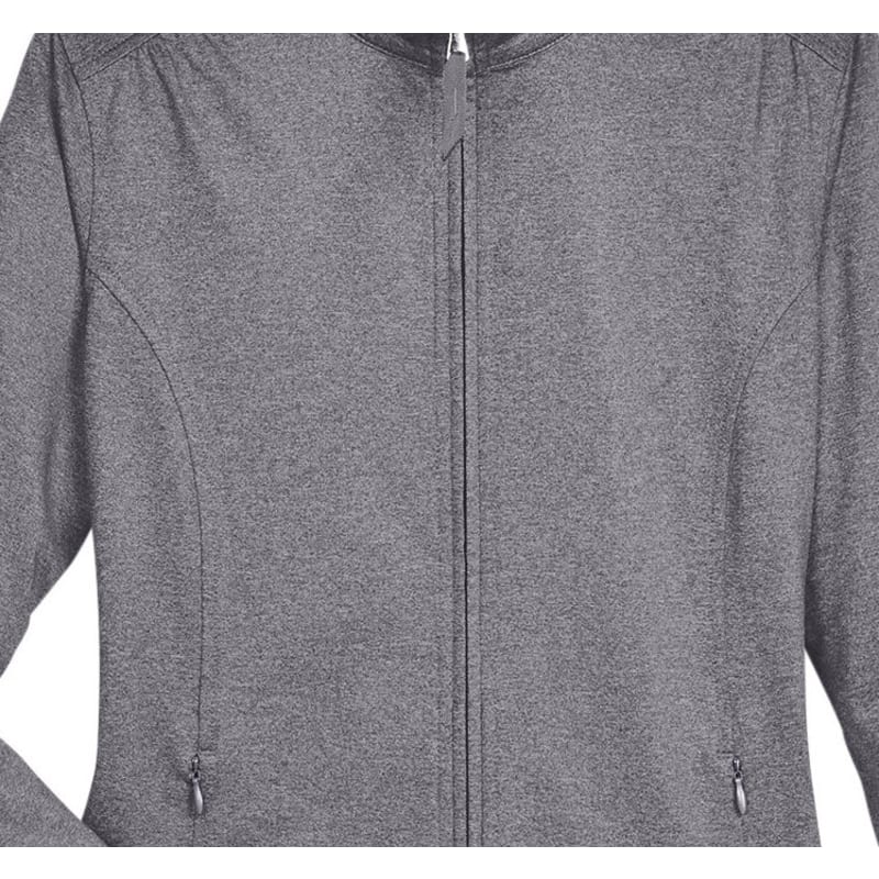 UltraClub Ladies' Navigator Heather Performance Full-Zip 2