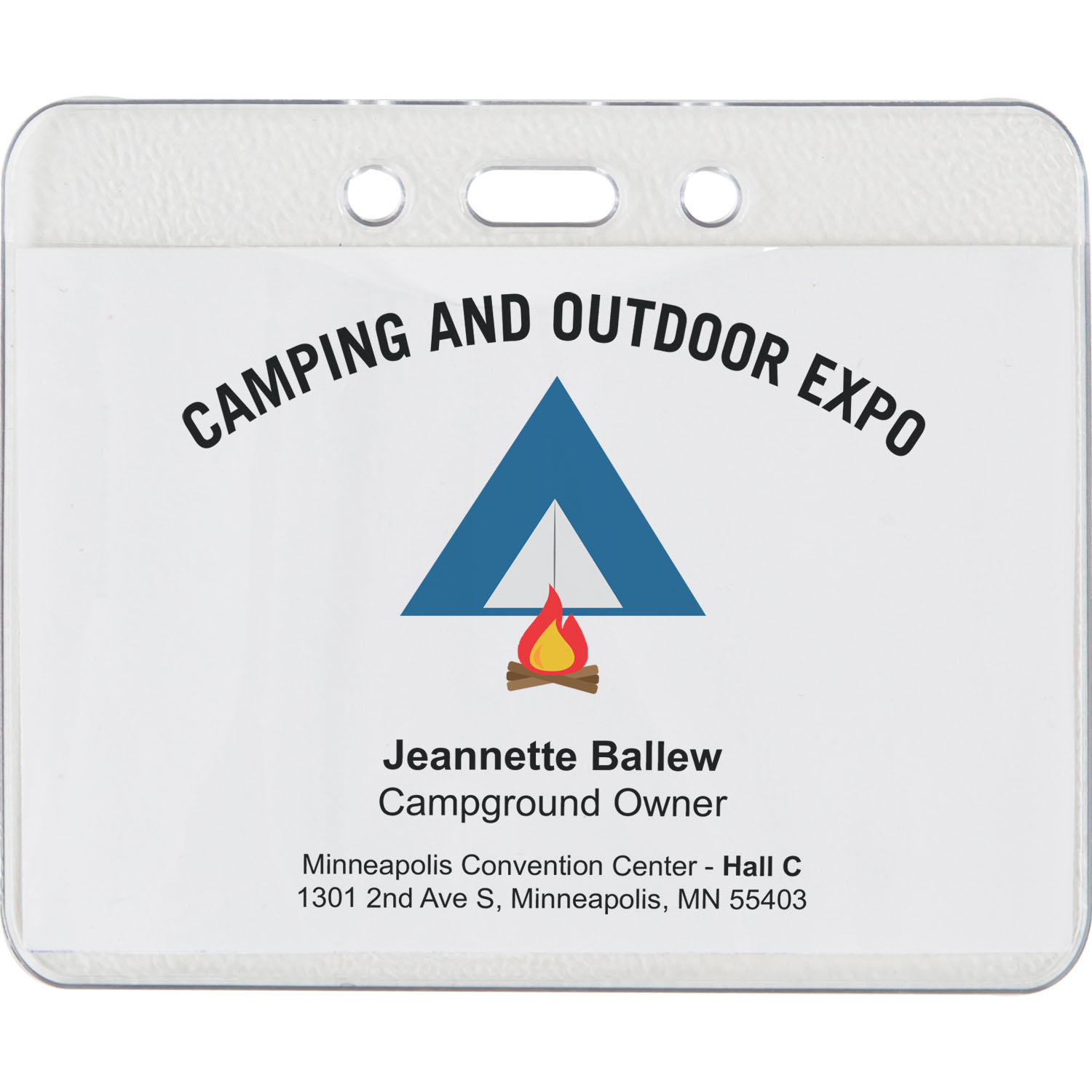4-1/4" x 3-1/2" Vinyl Badge Pouch 1