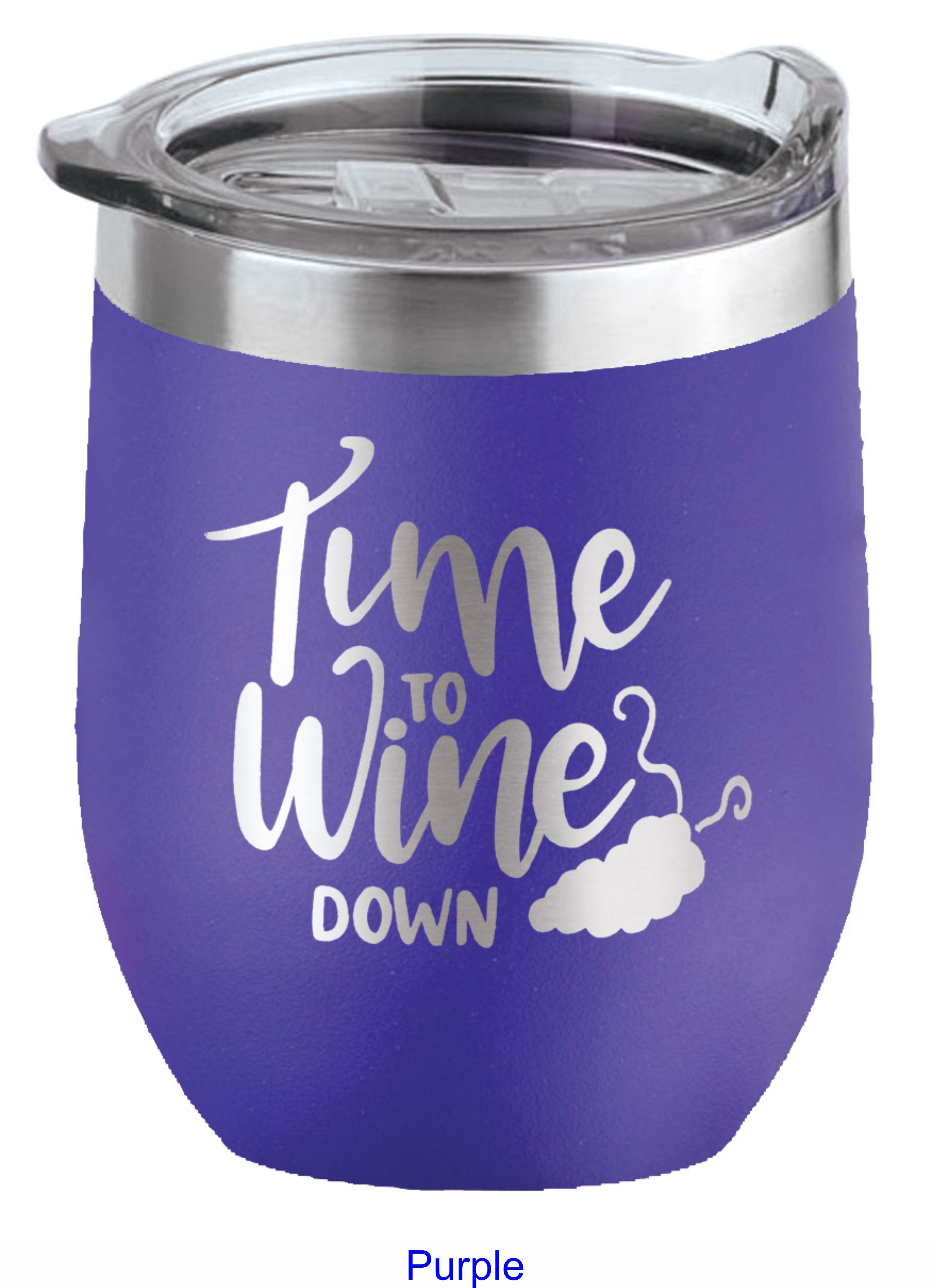 16 Oz. Tahoe Stemless Wine Glass w/Lid Stainless Steel 3