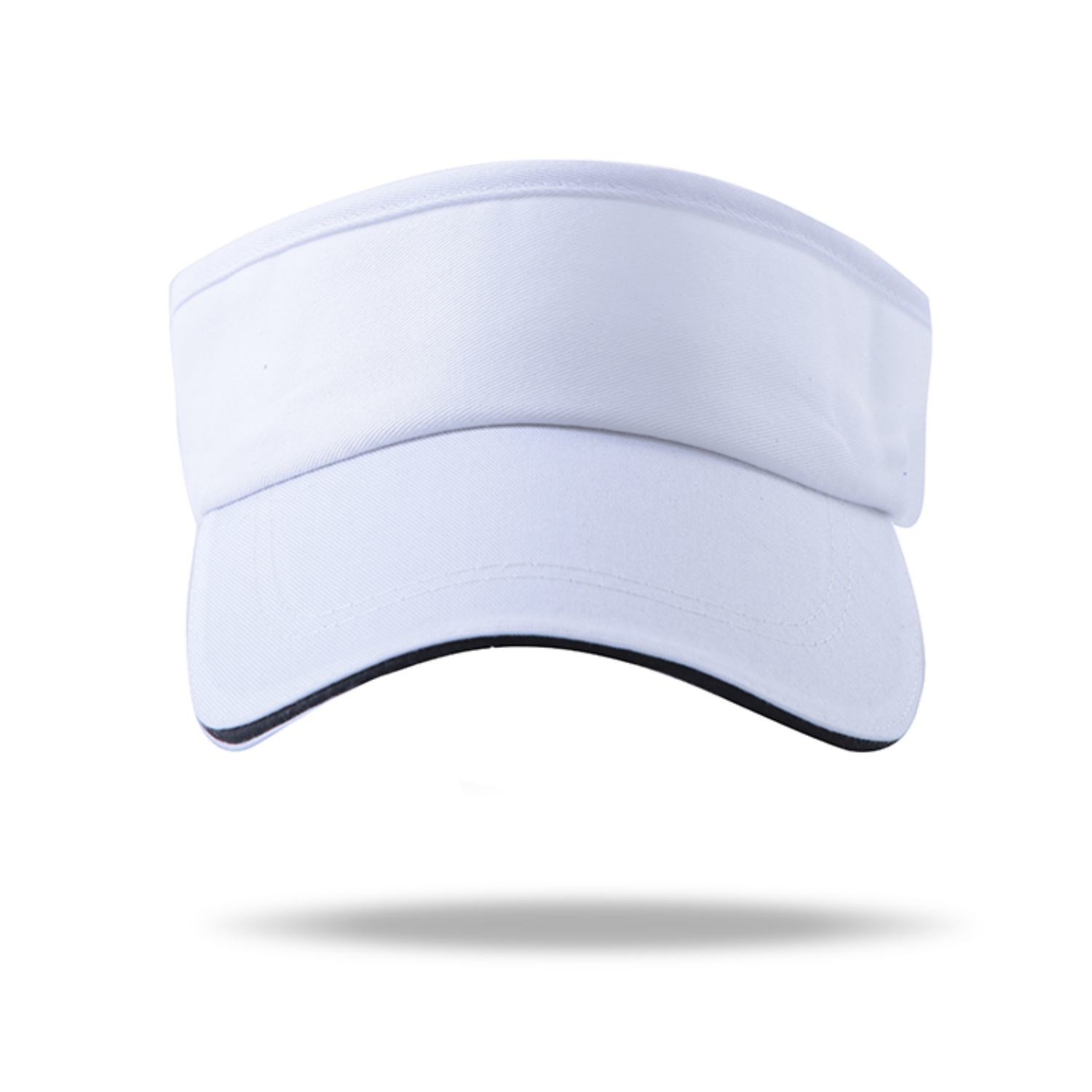 Sandwich Bill Curved Sun Visors w/ Adjustable Hook & Loop