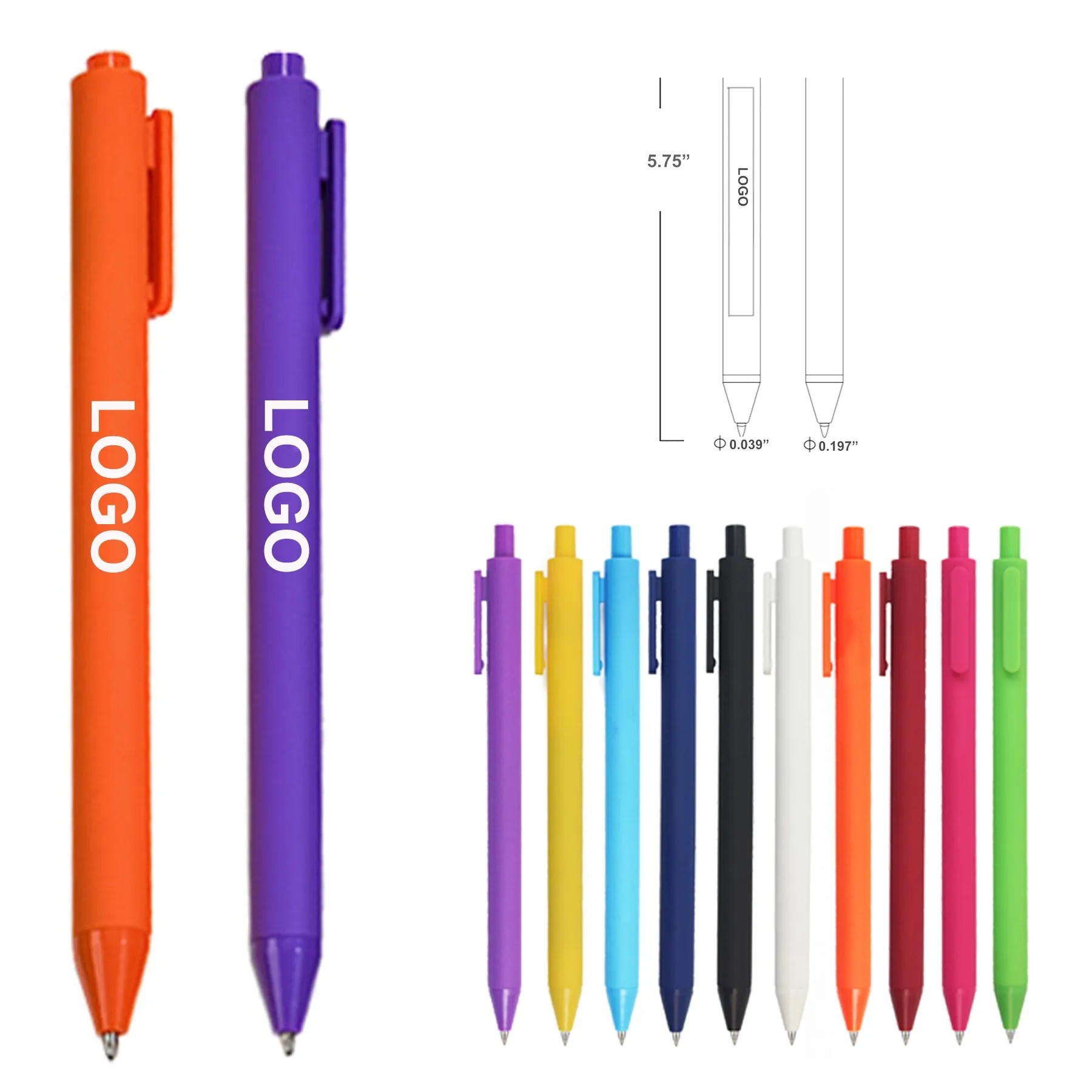Colorful Plastic Retractable Ballpoint Pen 16