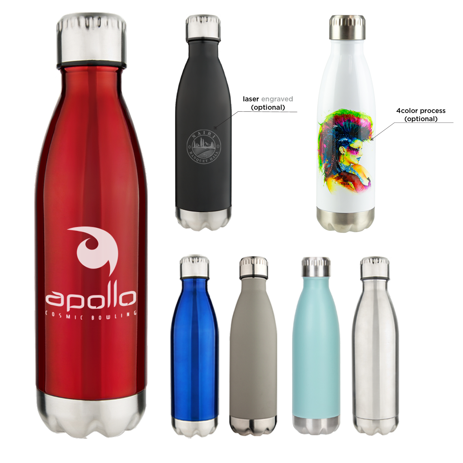 17 oz Double Wall Stainless Vacuum Water Bottle 3