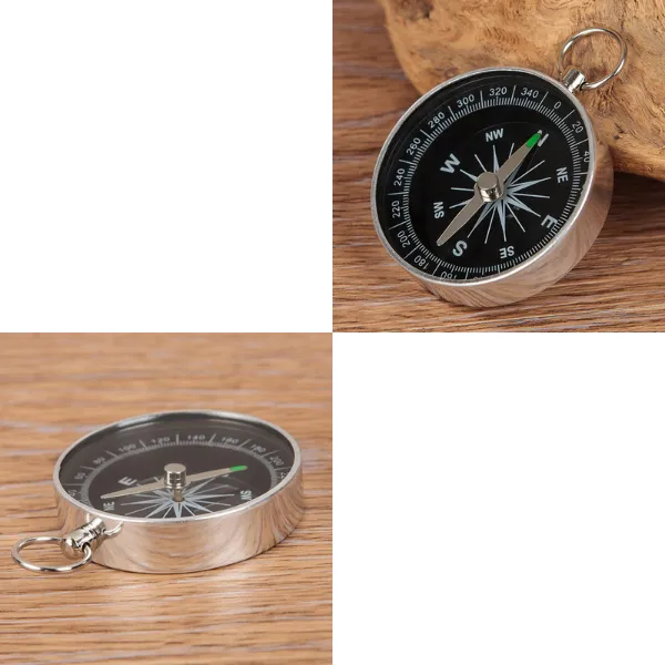 Metal Aluminum Alloy Compass with Keychain 5