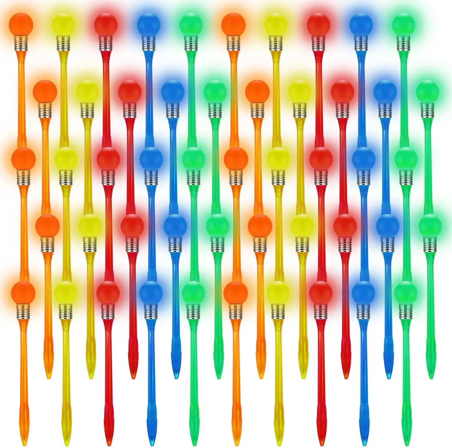 Rainbow LED Light Up Ball Stylus Pen 4