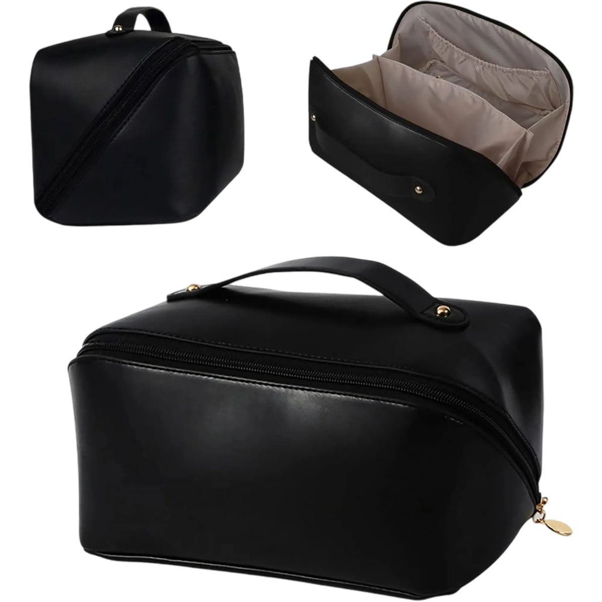 Compact PU Cosmetic Bag for Travel or Daily Toiletries 1