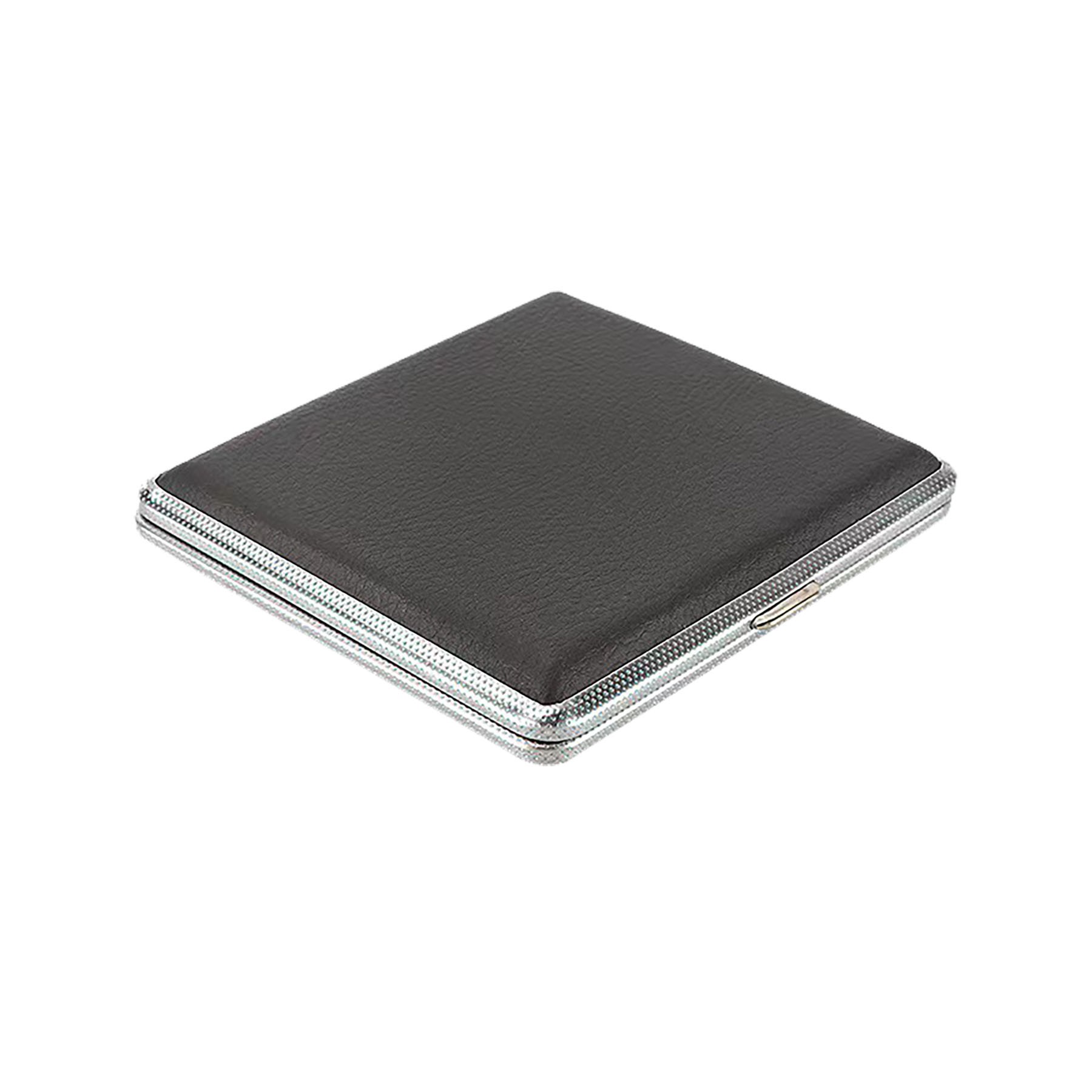 Leather And Metal Cigarette Box Tobacco Case 1