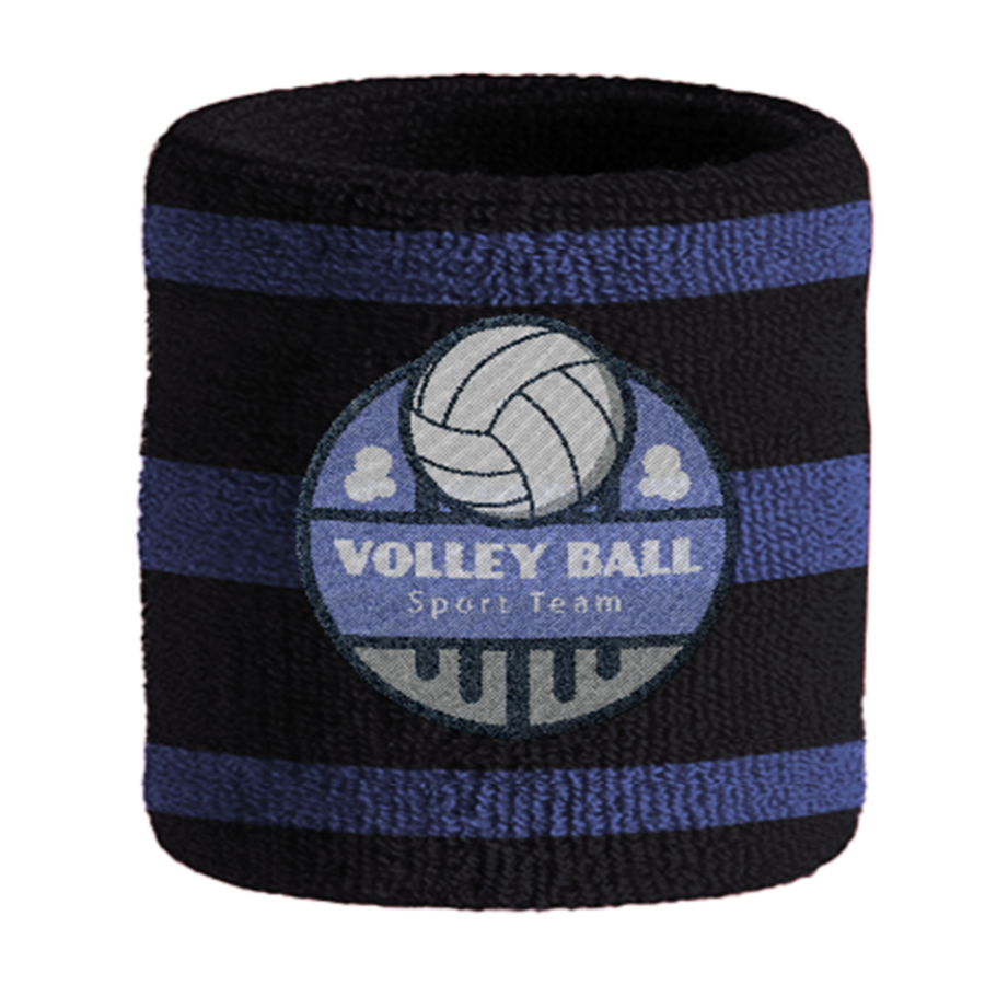 Sports Striped Wristband with Custom Embroidery 2