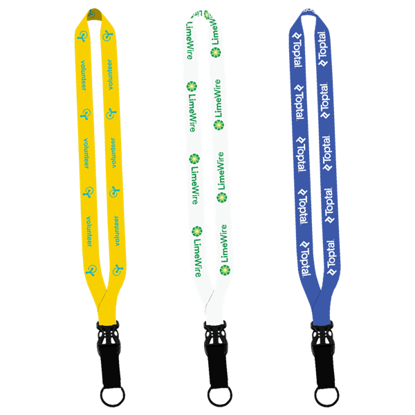 3/4" Dye-Sublimated Lanyard with Slide-Release & Metal Split-Ring 7