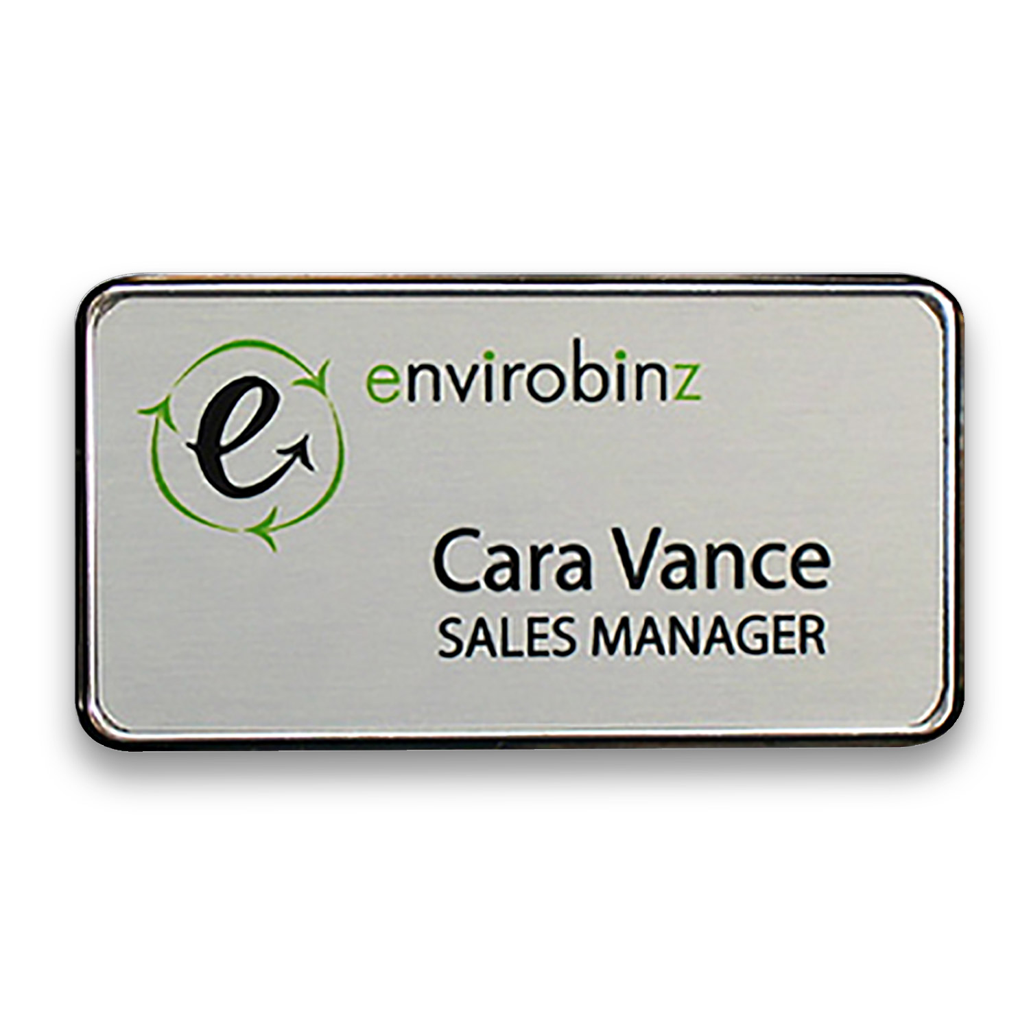 Framed Metal Name Badges 1" x 3" 13