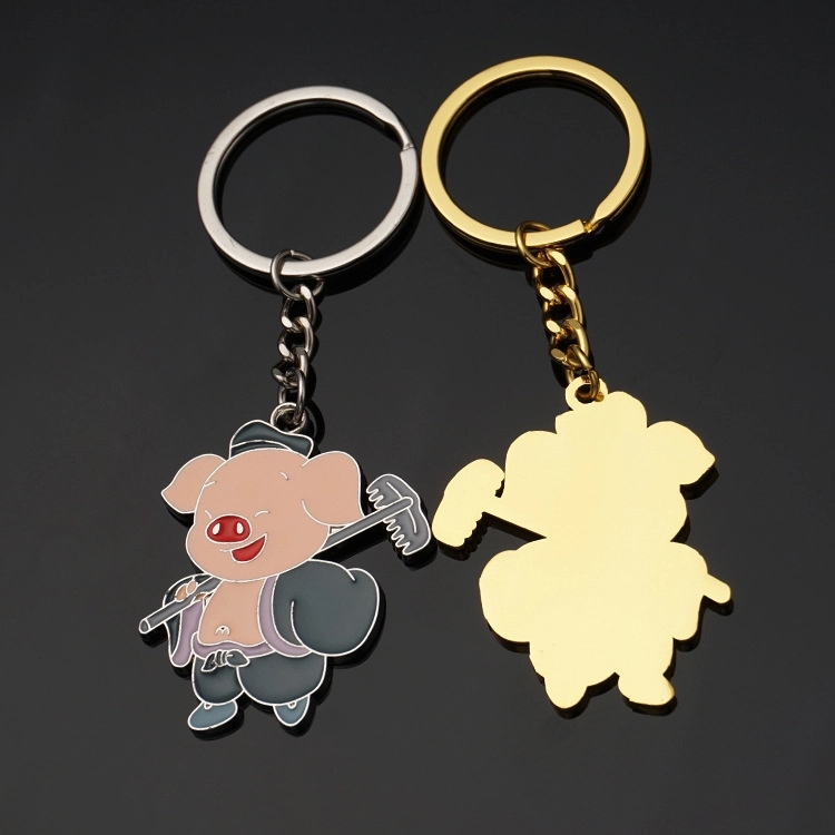 Metal pig keychain 3