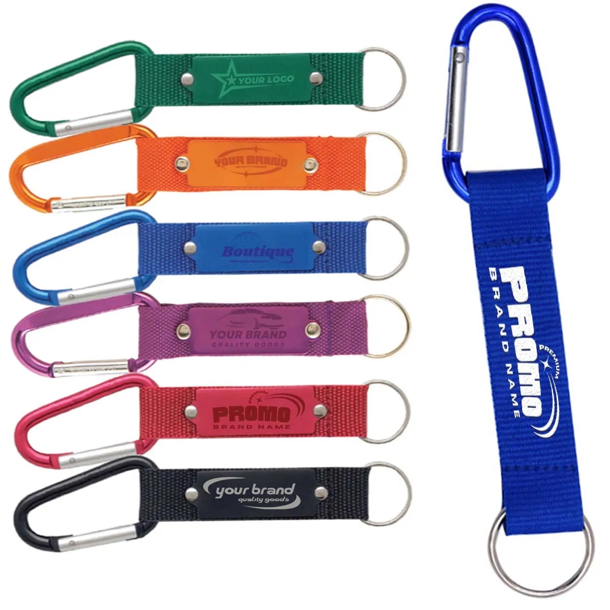 Short Lanyard Keychain Key Strap With Aluminum Carabiner 3