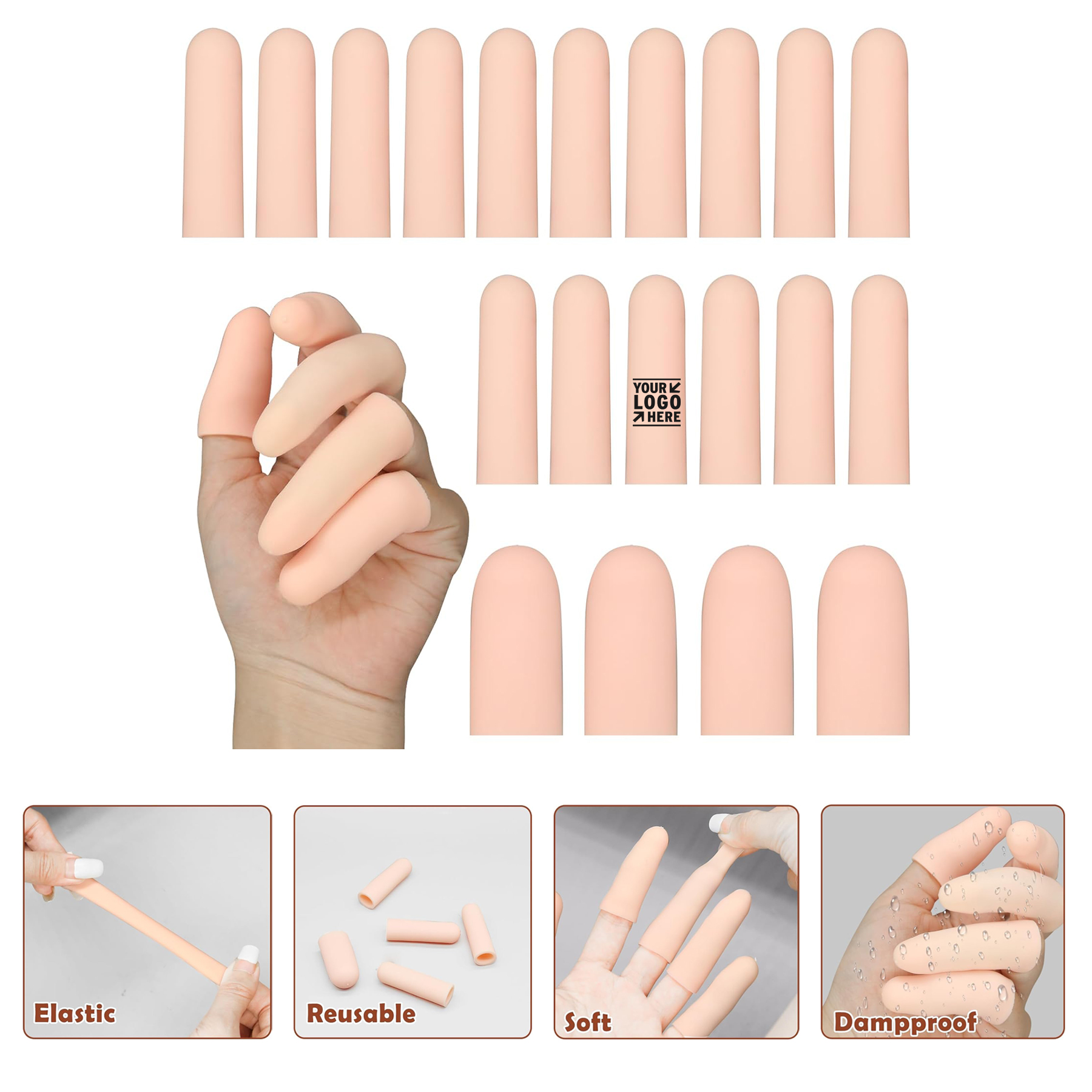 Gel Cots Thumb Protector Silicone Finger Sleeves Cover for Wounds Hand Eczema