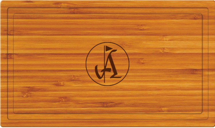 14" Rectangle Bamboo Cutting Board with Juice Groove 2