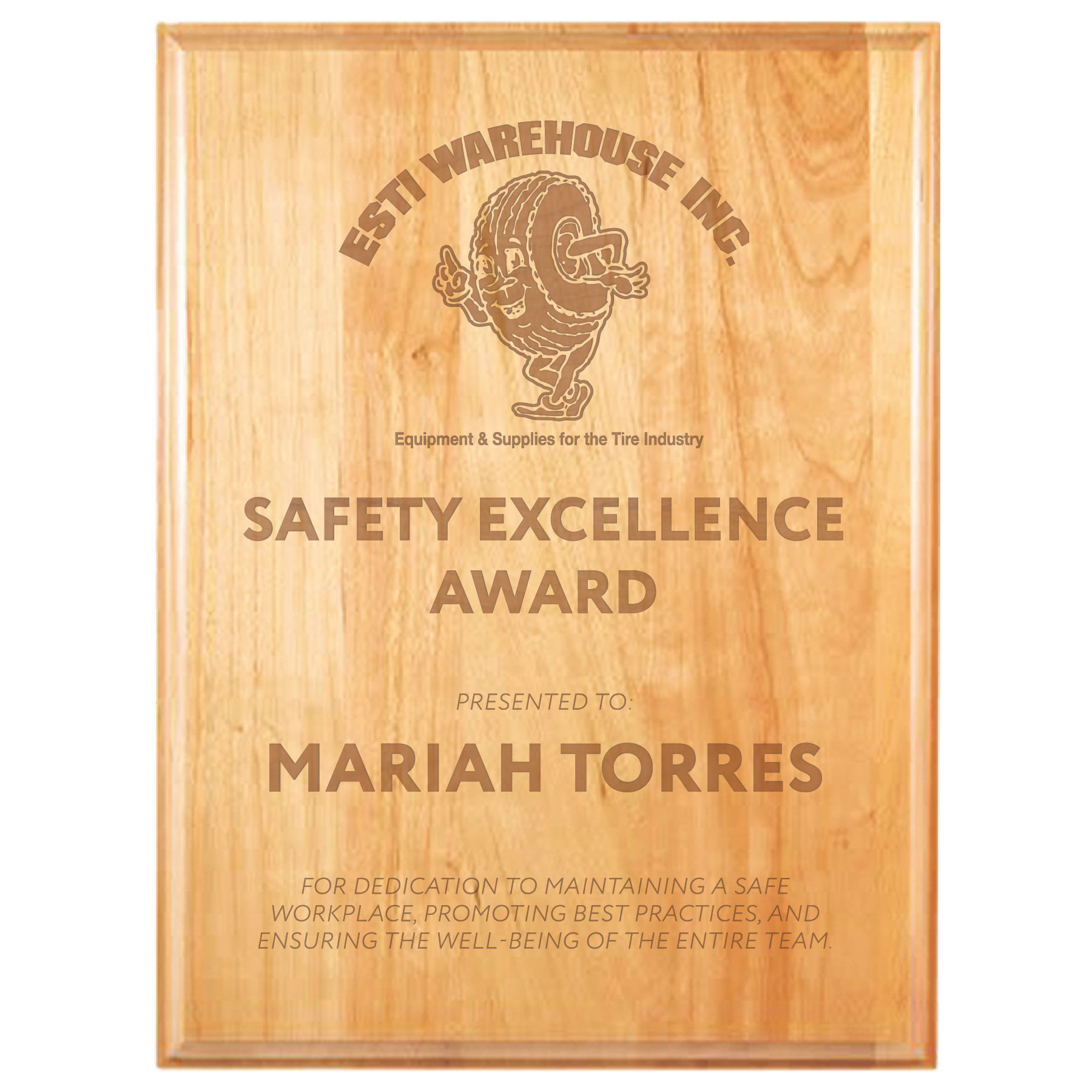 9" x 12" Genuine Cherry Plaque 2