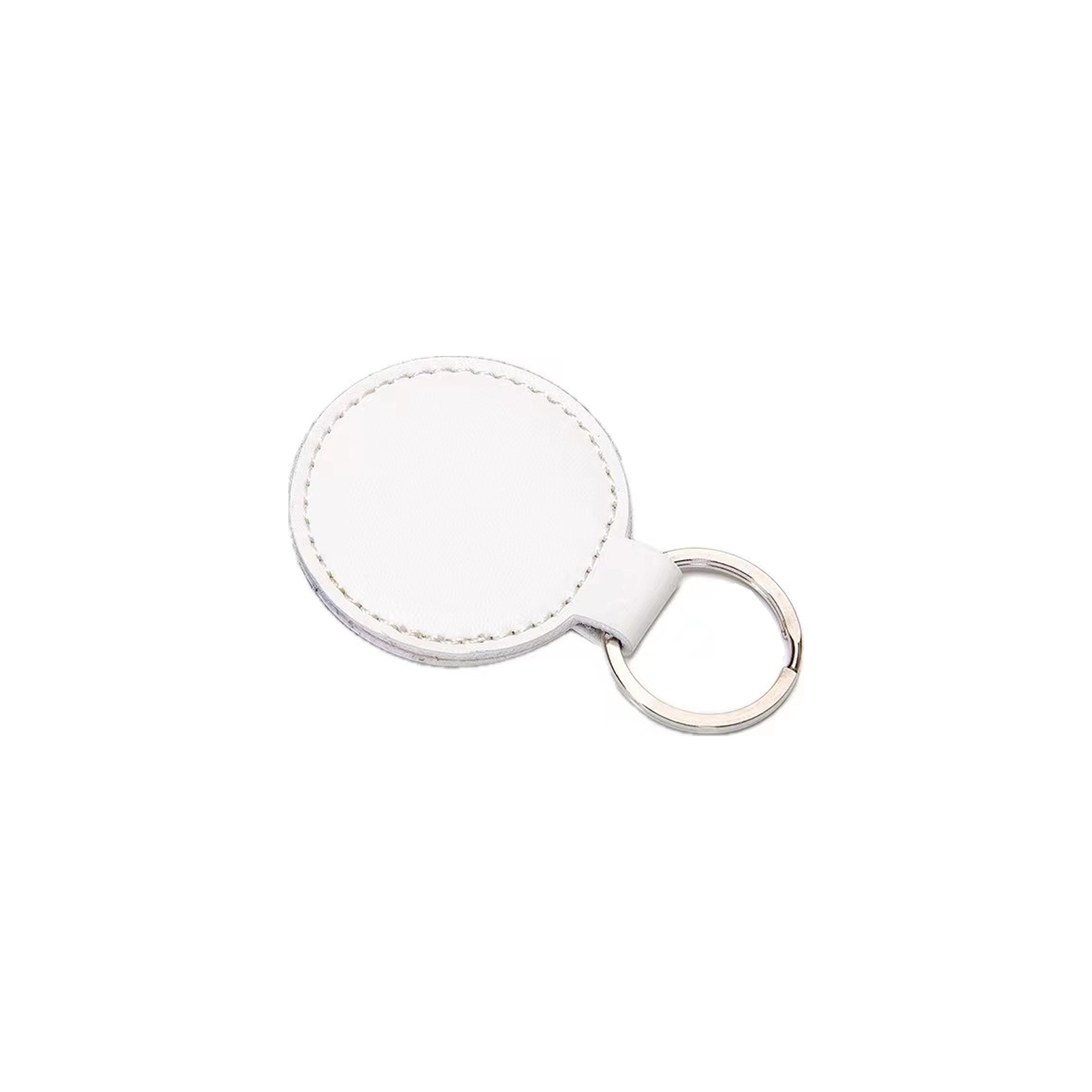 Vegan Leather Round Shaped Keychain 10