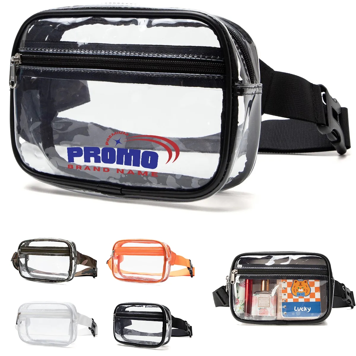 Small Clear Fanny Pack Stadium Approved Belt Bag Unisex 6